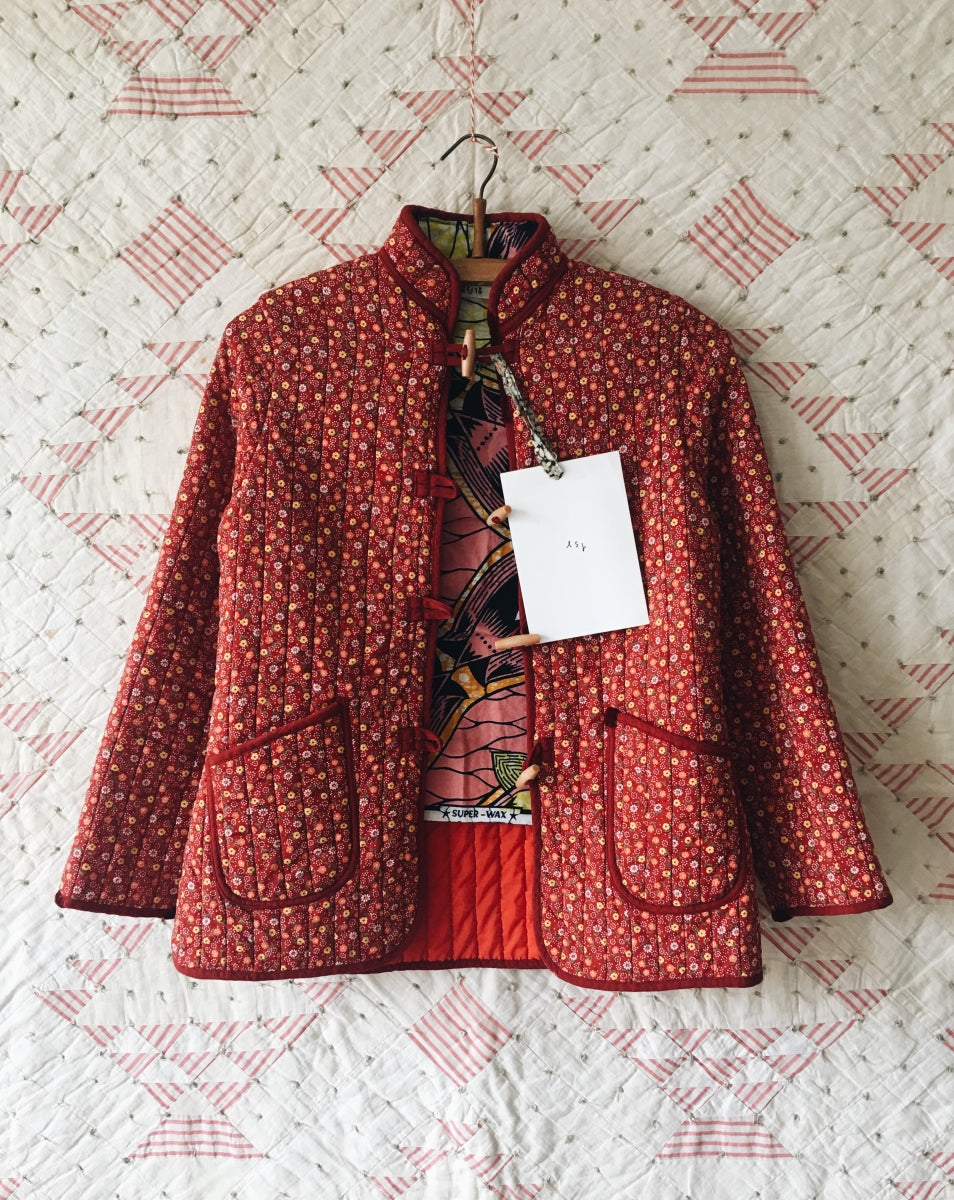 LSJ Burgundy Quilt Jacket