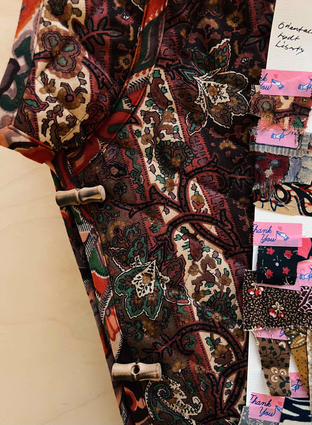 Quilted Waistcoat - Vintage Paisley tile 3