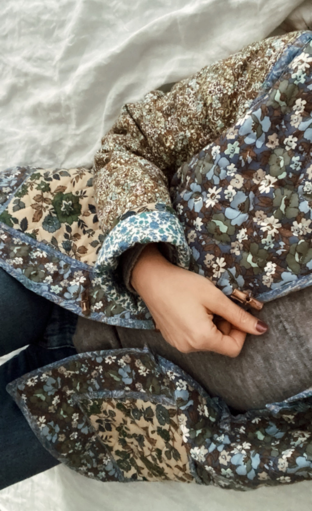 The Replica Quilt Jacket - Meadow - Vintage Liberty of London Wool Tile 2