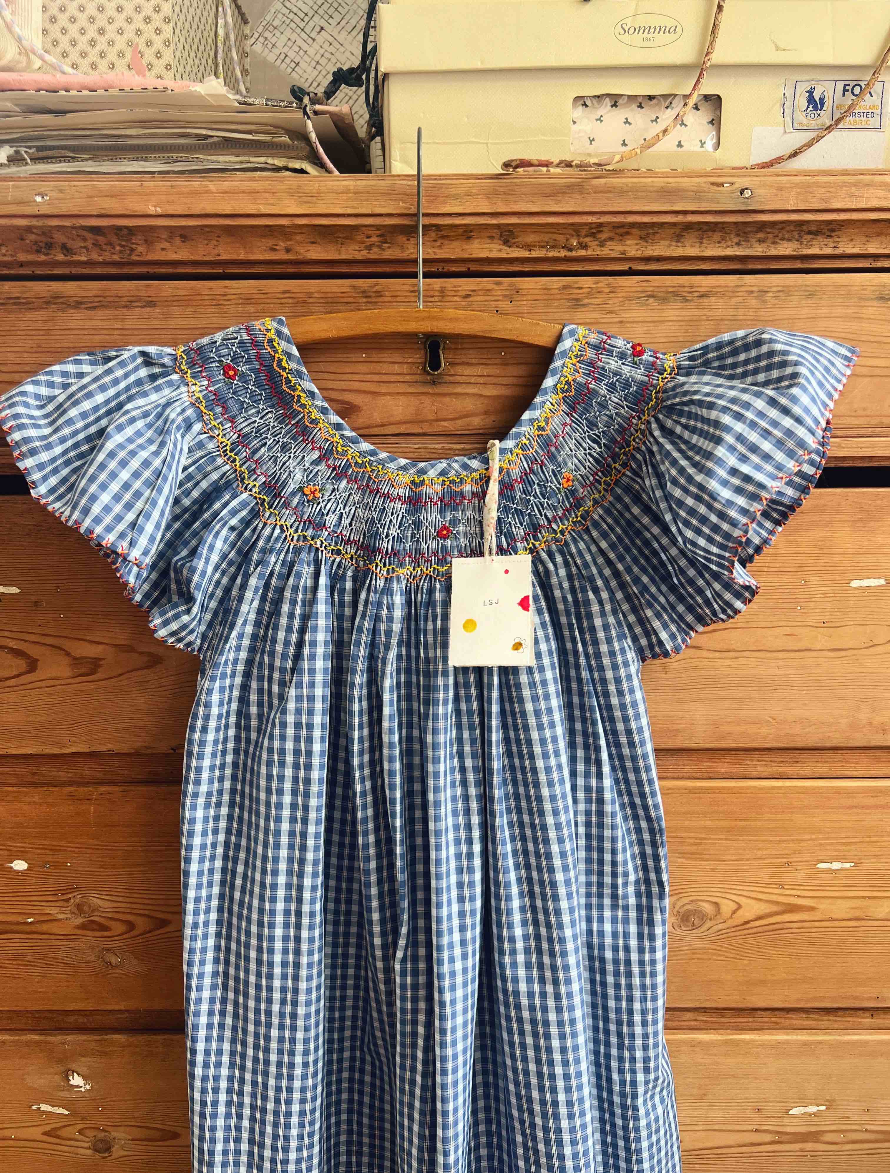 French Madagascan Smock Dress