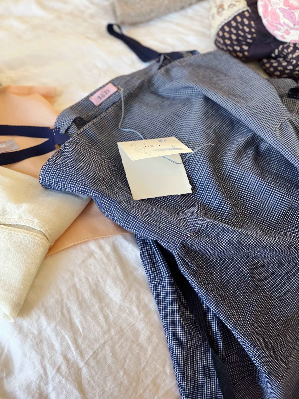 Slip dress - indigo tile 2