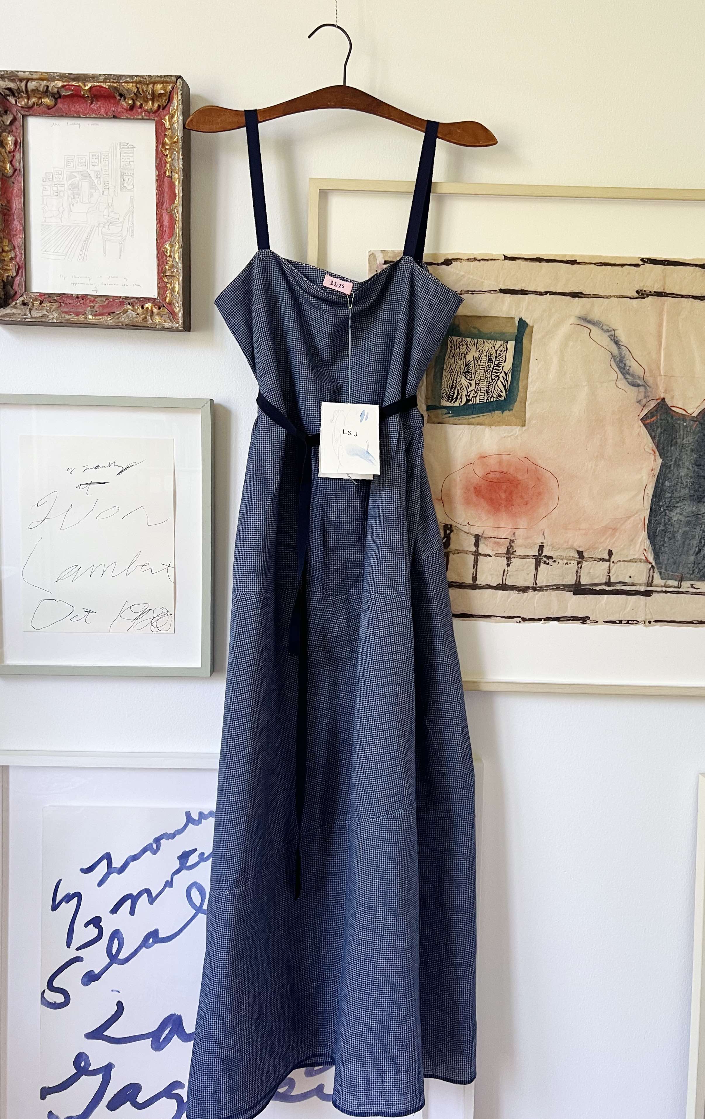 Slip dress - indigo tile 1