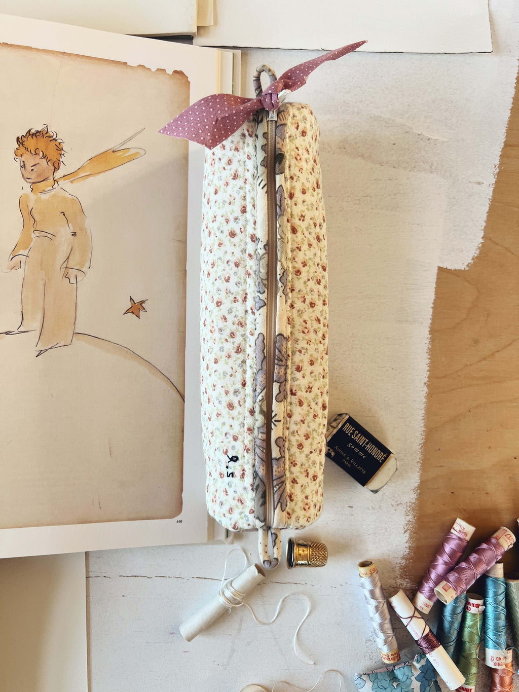 Quilted Patchwork Pencil Case - Ophelia