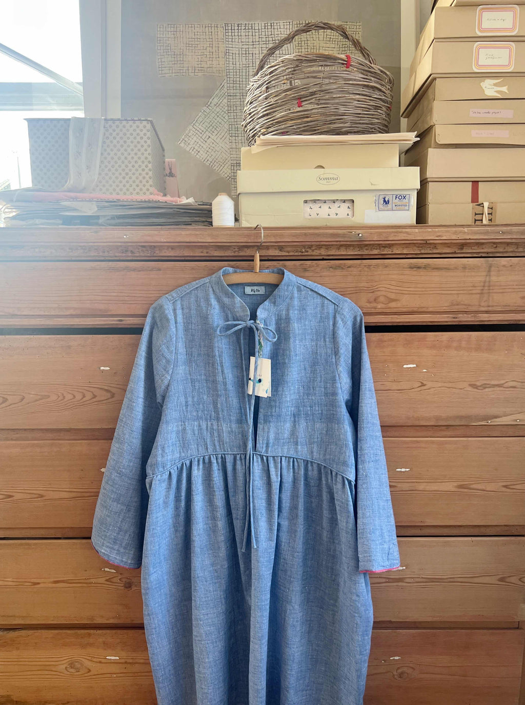 Indigo Dress - Handloomed Khadi