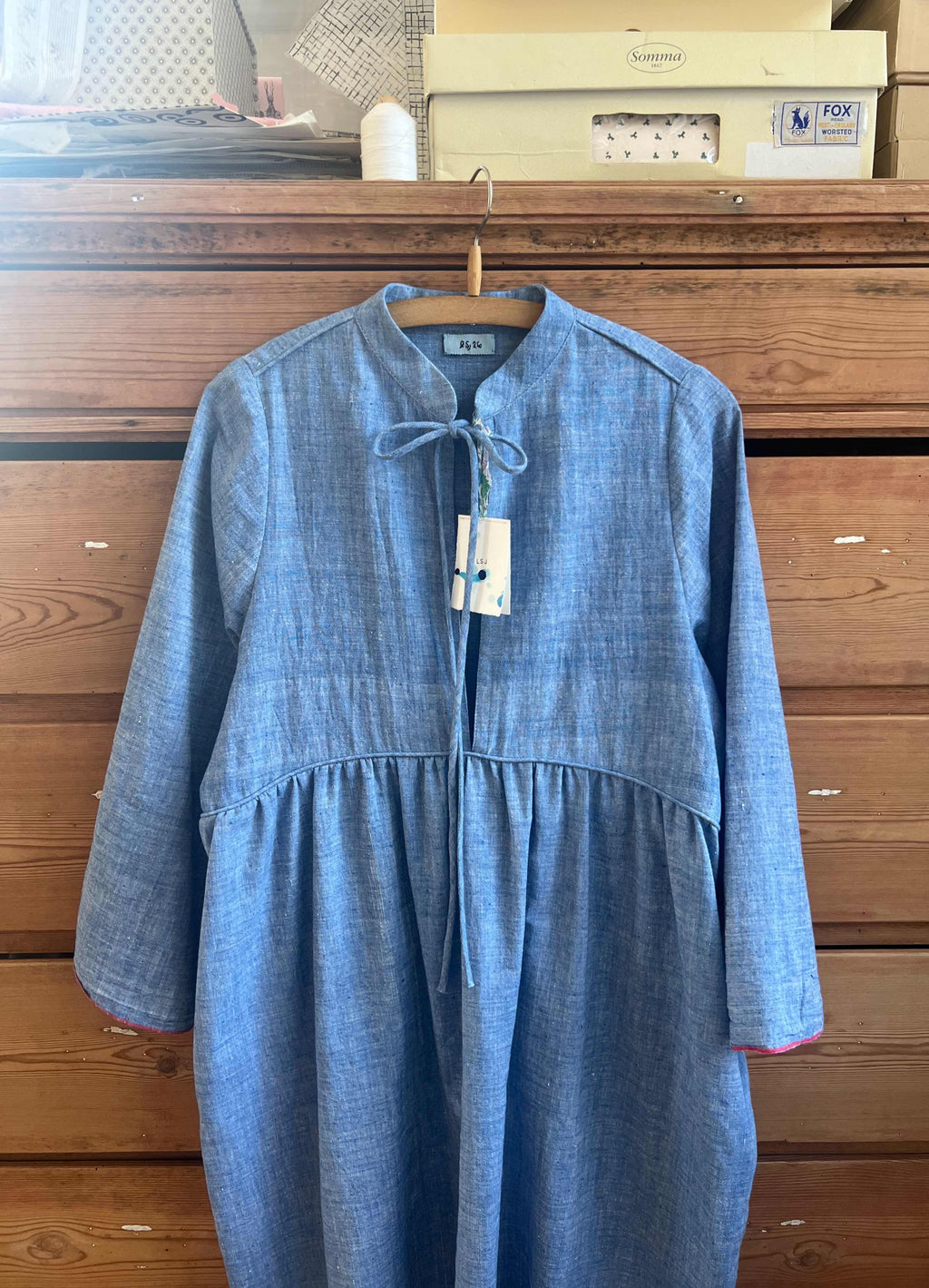 Indigo Dress - Handloomed Khadi