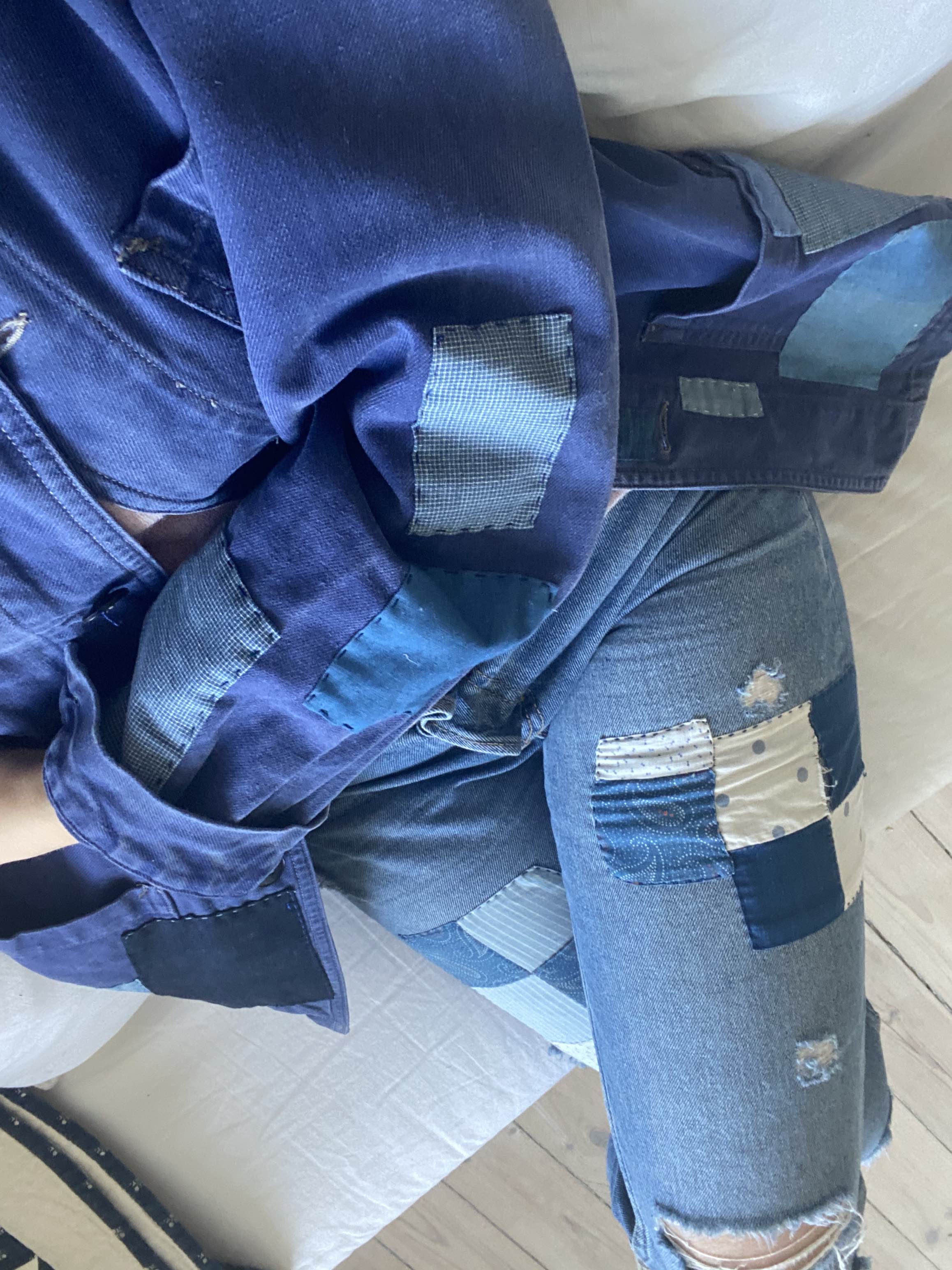 Blue Jacket LSJ Wearing