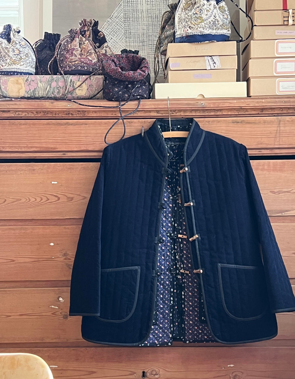 The Original Quilt Jacket - Navy Needlecord