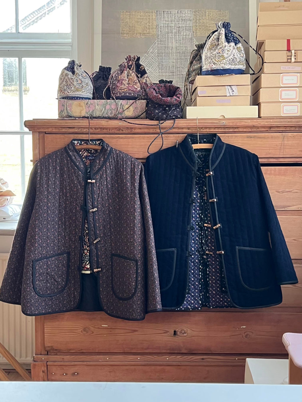 The Original Quilt Jacket - Navy Needlecord