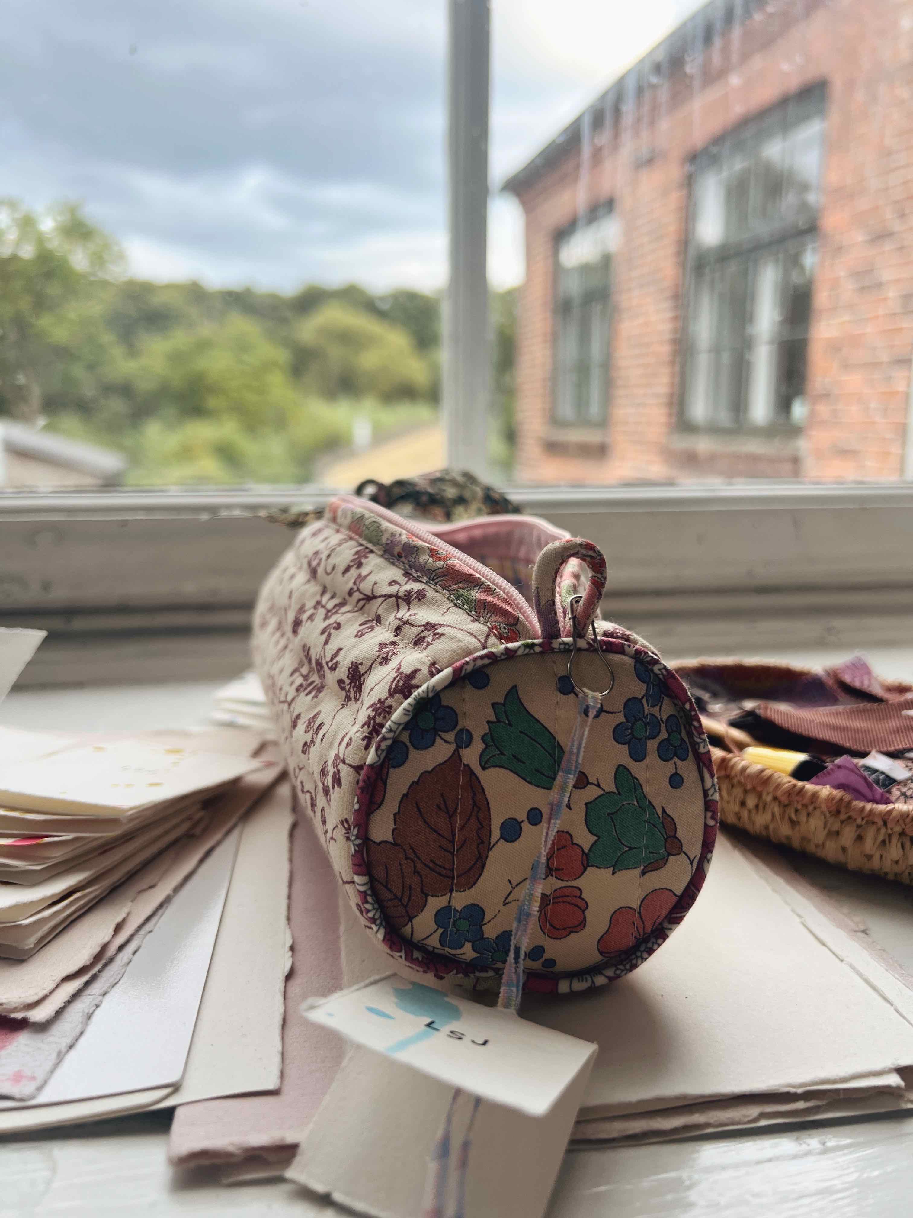 Patchwork Pencil Case - Wild Clematis