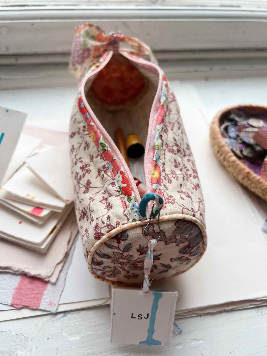 Patchwork Pencil Case - Wild Clematis