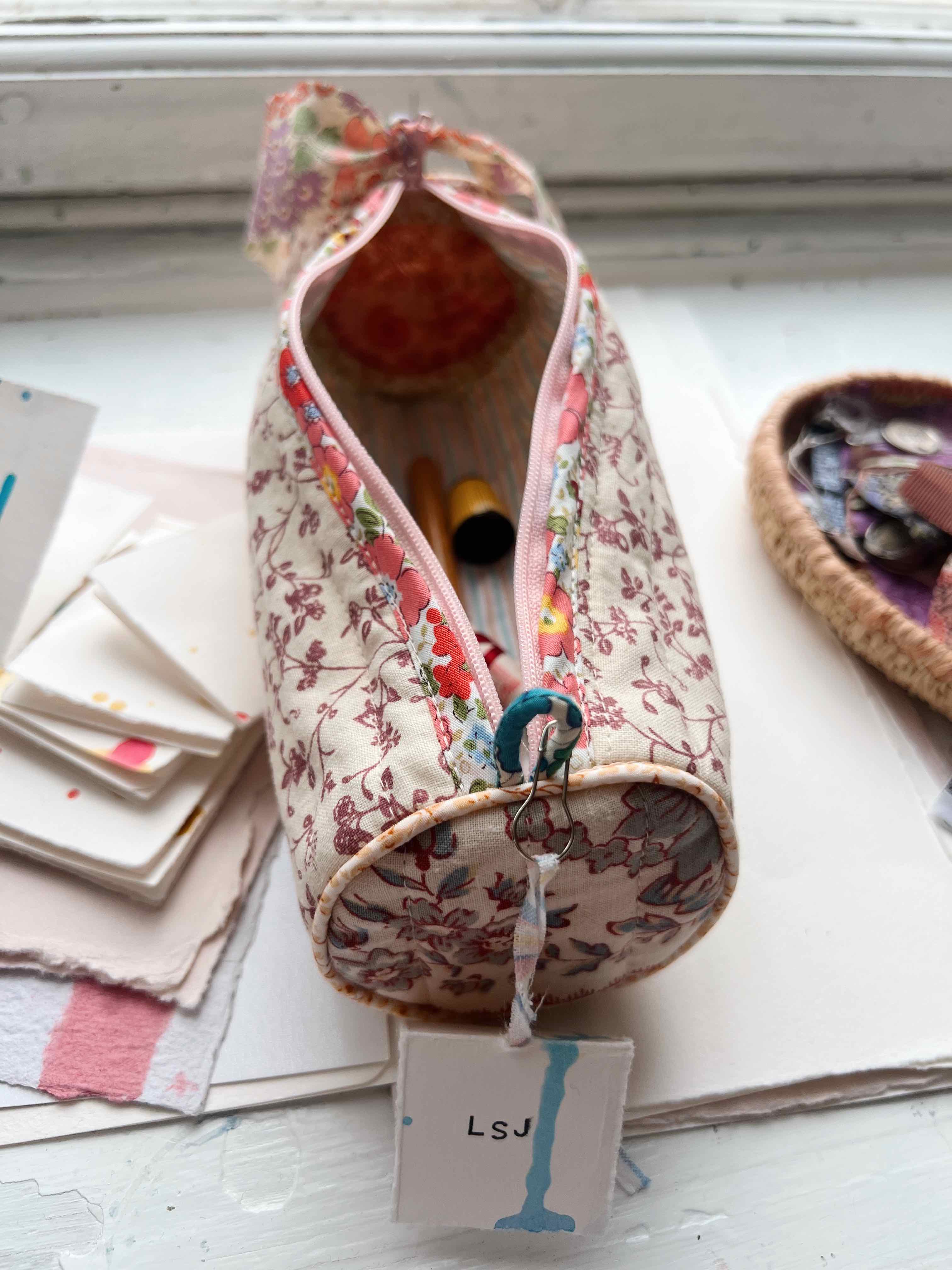 Patchwork Pencil Case - Wild Clematis
