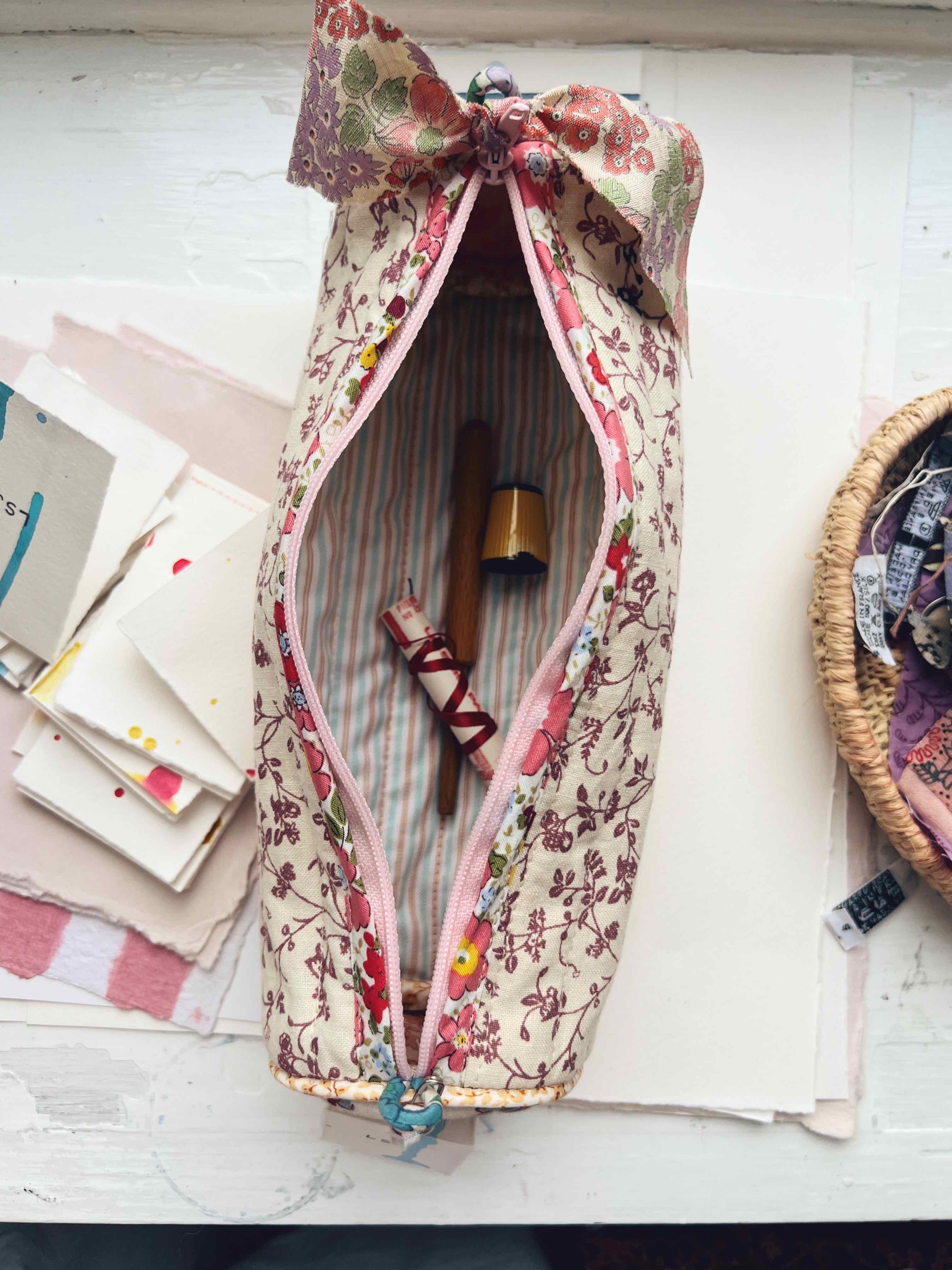 Patchwork Pencil Case - Wild Clematis