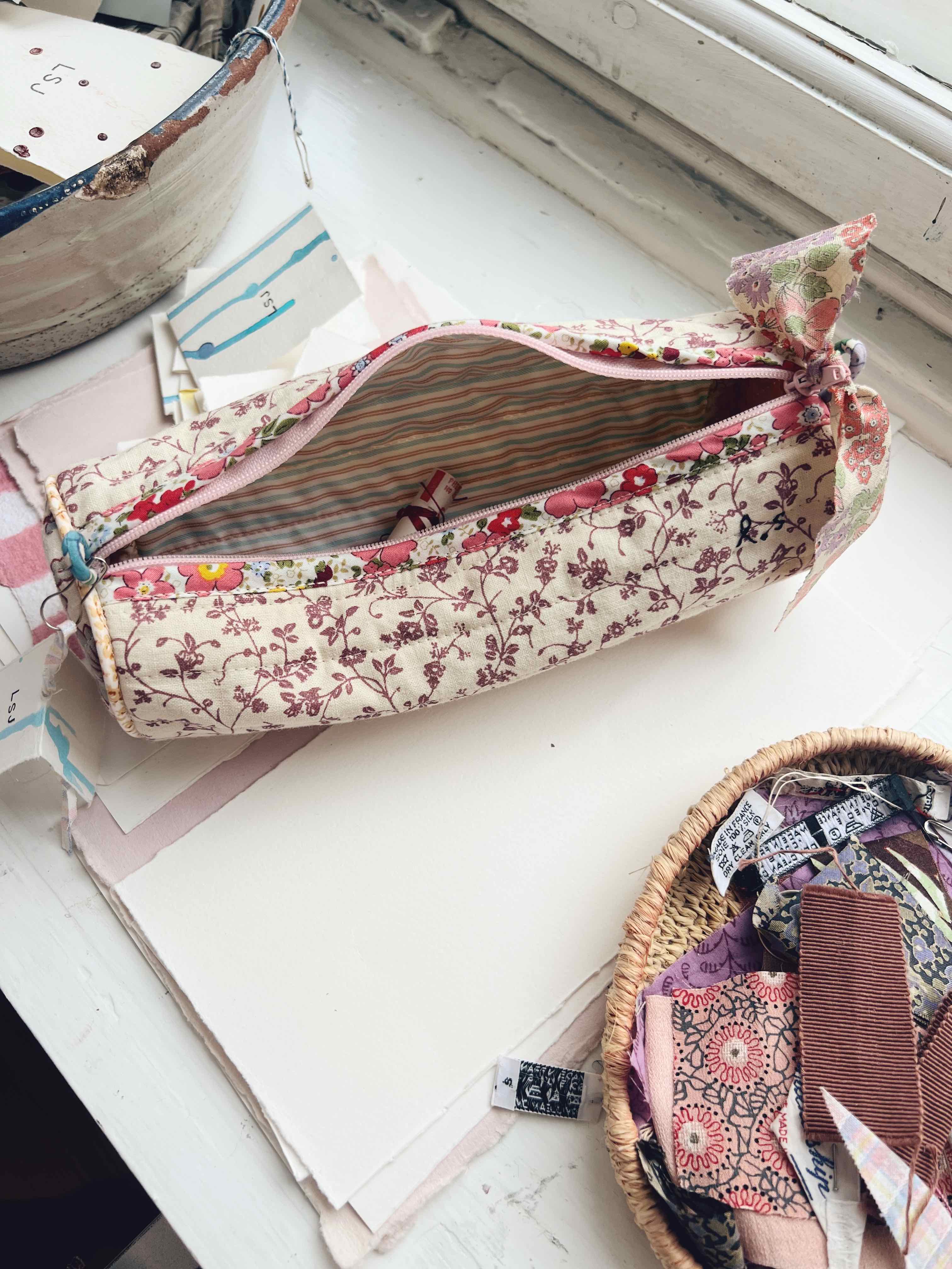 Patchwork Pencil Case - Wild Clematis