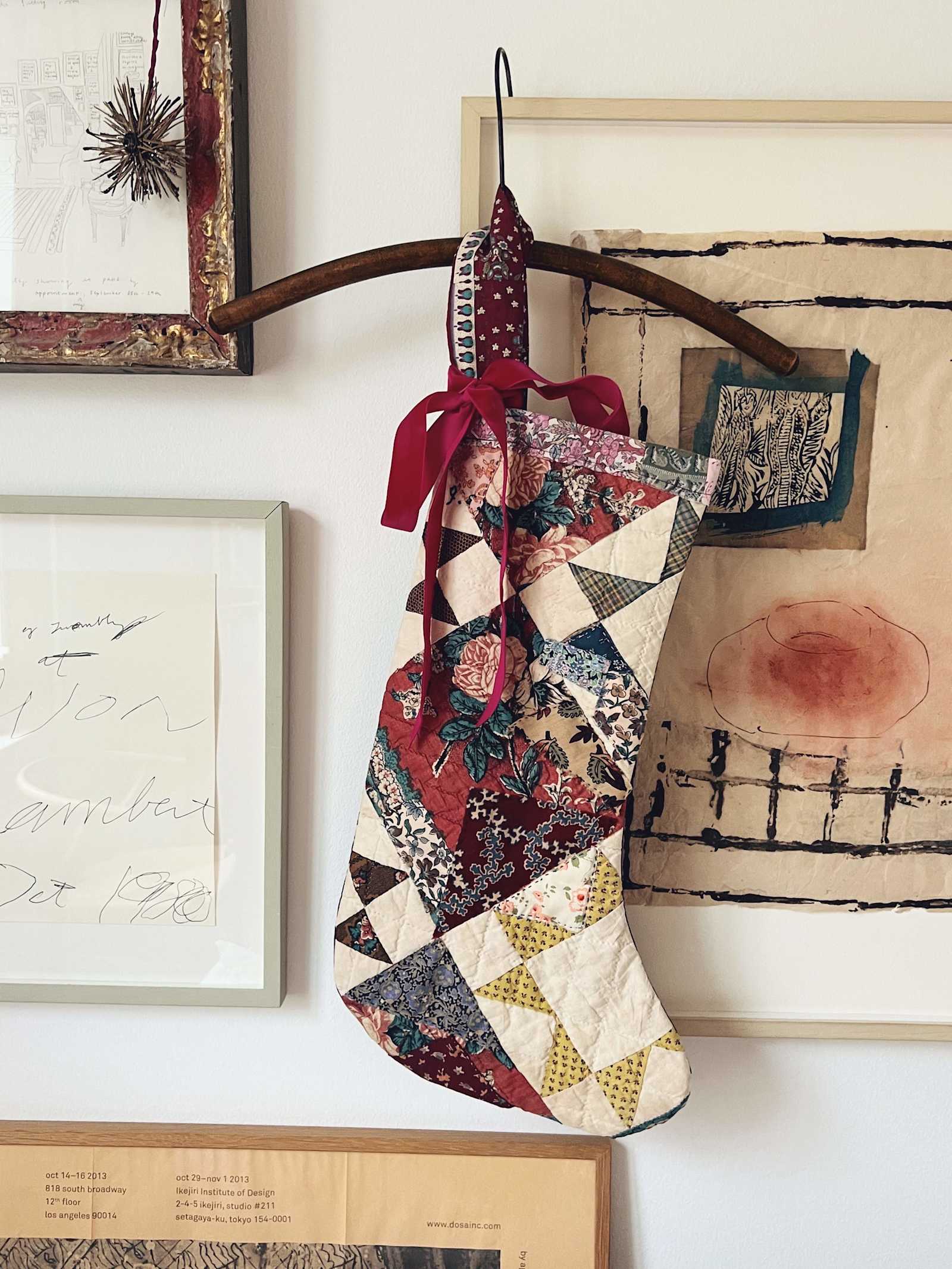 Large Antique Patchwork Stocking - 3