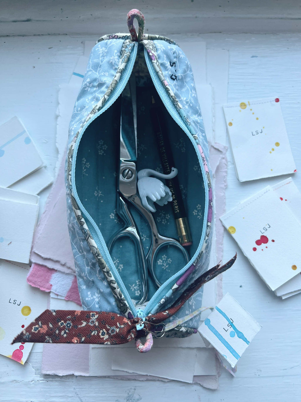 Patchwork Pencil Case - Noisette