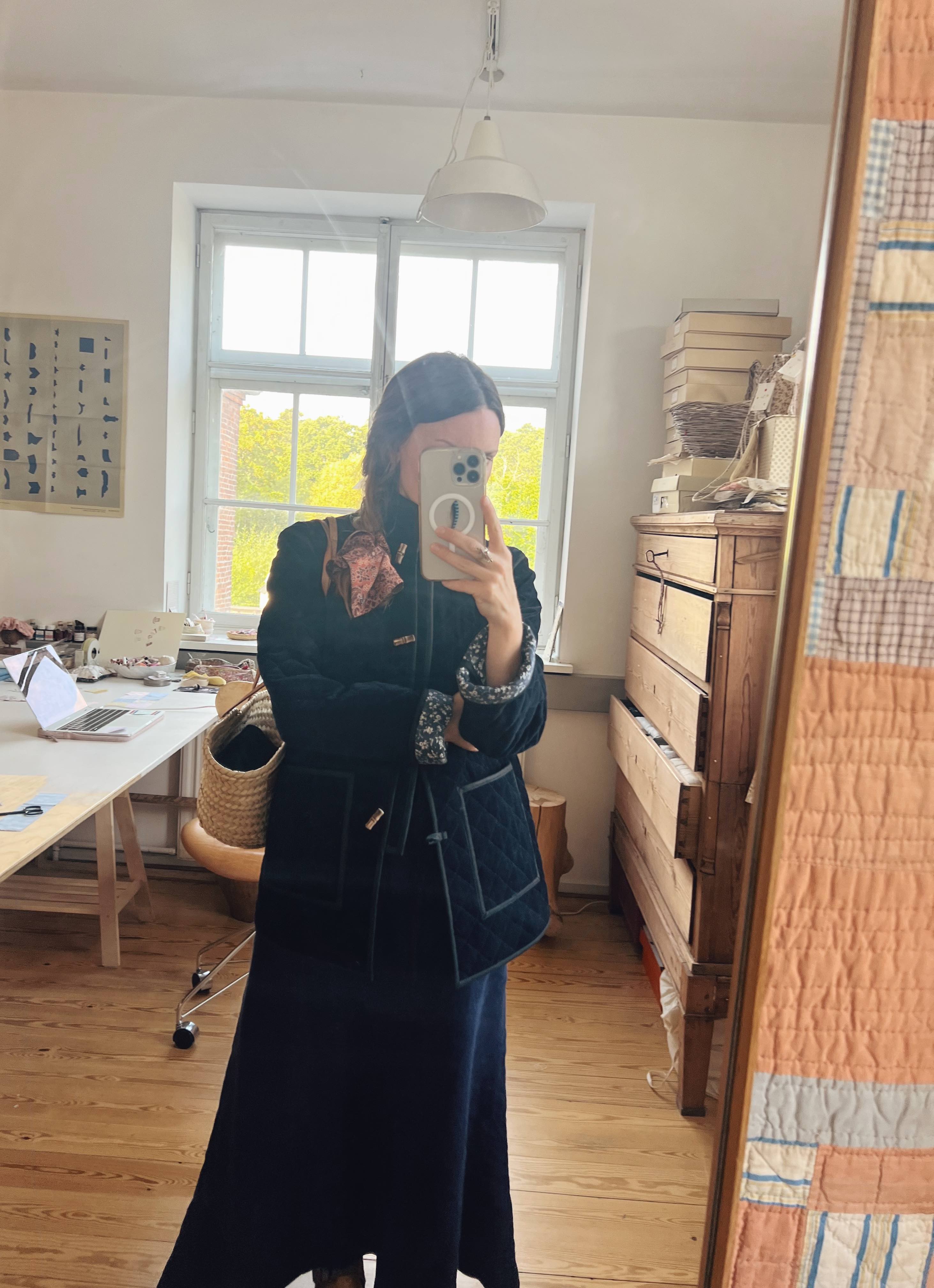 The Replica Quilt Jacket - Navy Needlecord