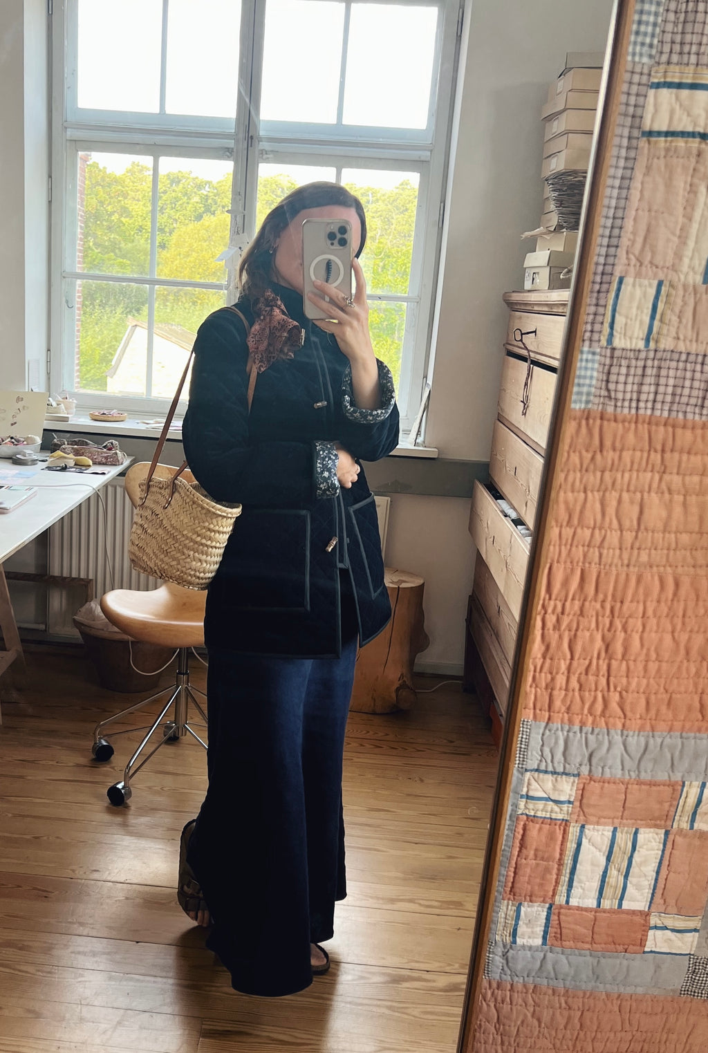 The Replica Quilt Jacket - Navy Needlecord