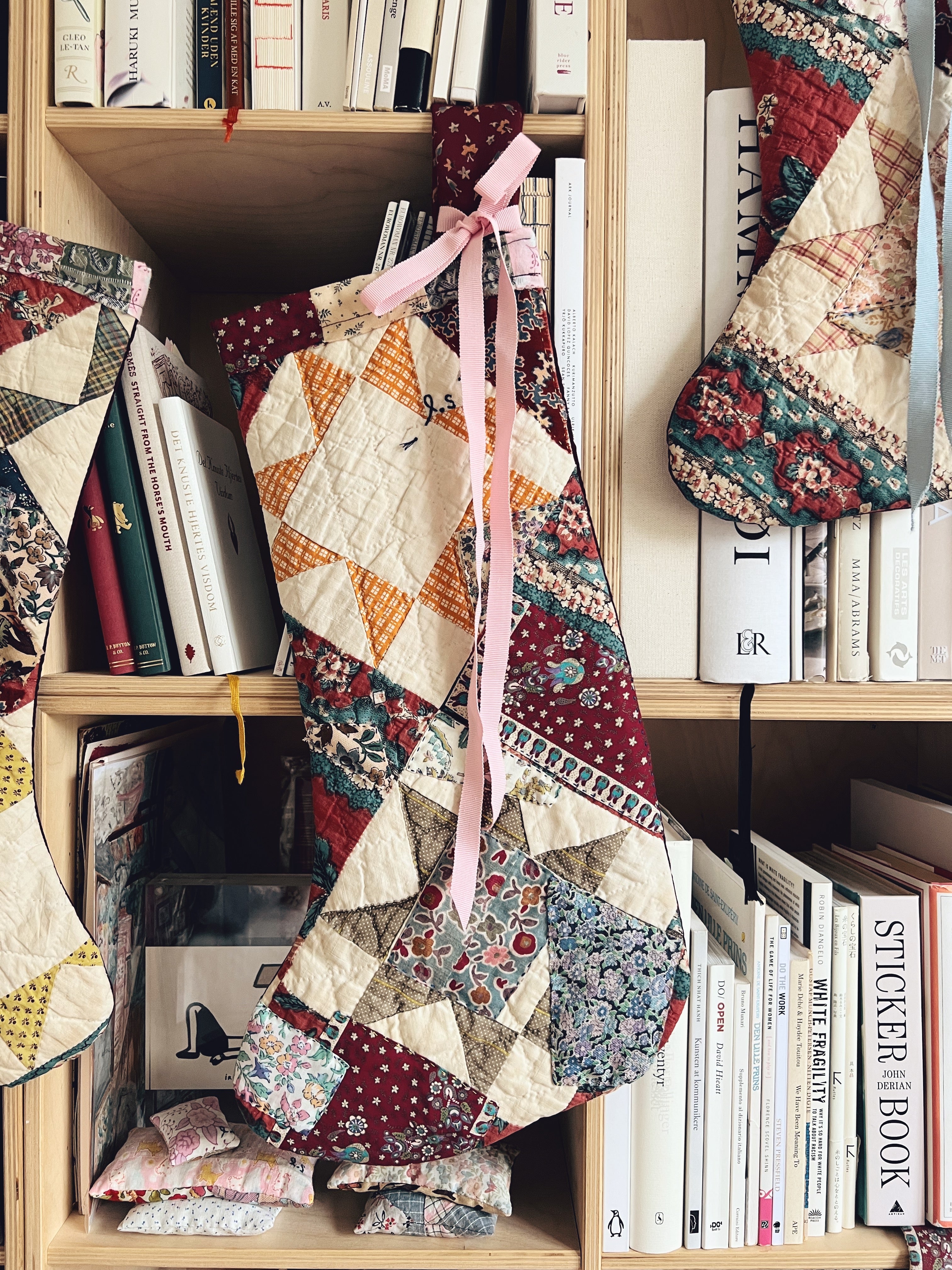 Large Antique Patchwork Stocking - 14