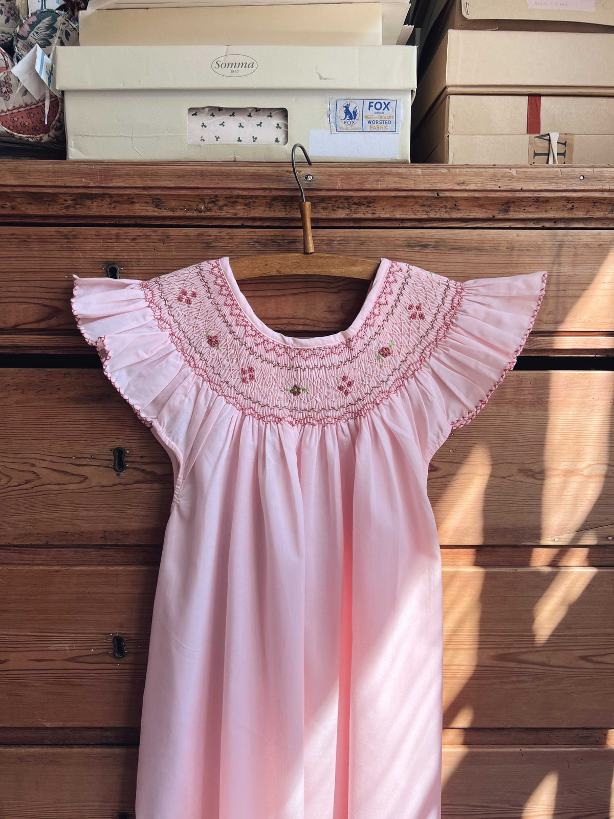 French Madagascan Smock Dress