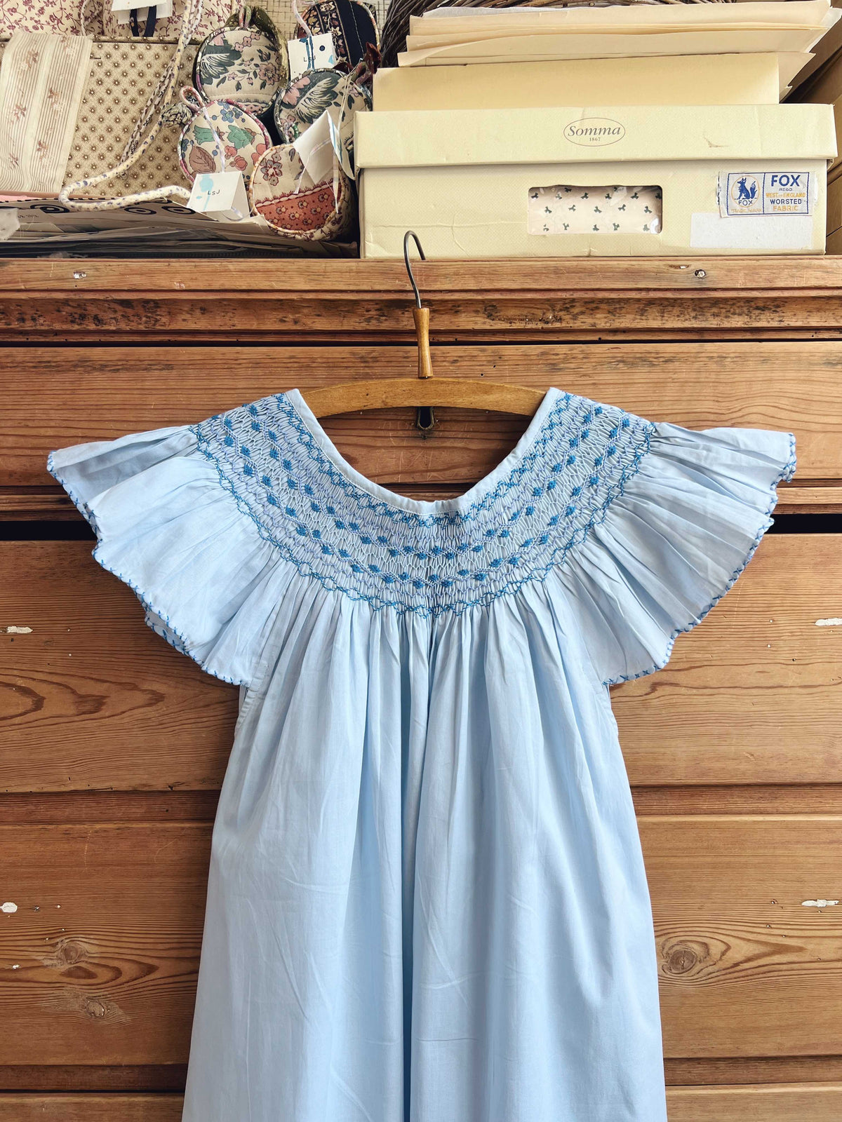 French Madagascan Smock Dress