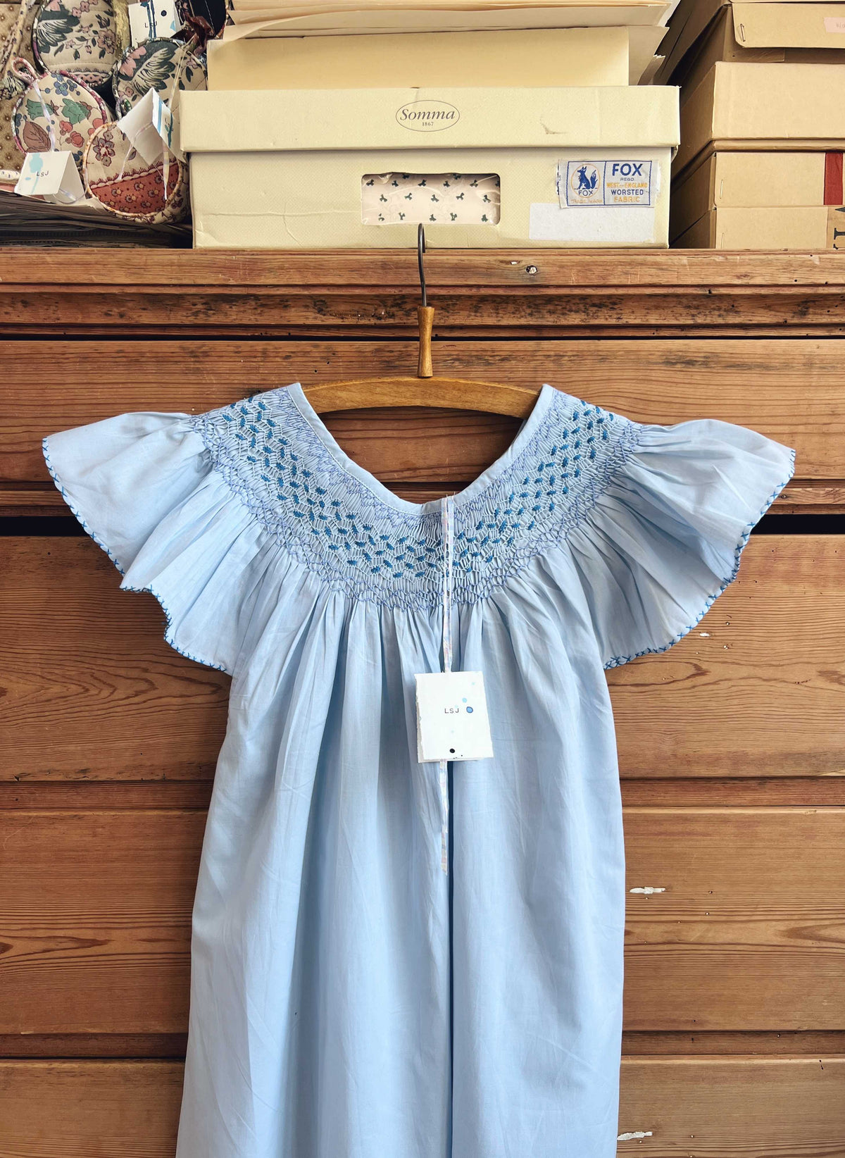 French Madagascan Smock Dress