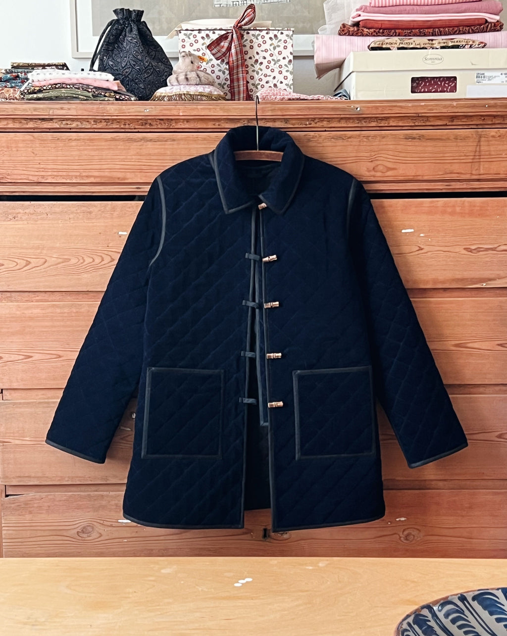 LSJ Quilt Jacket - Navy Corduroy