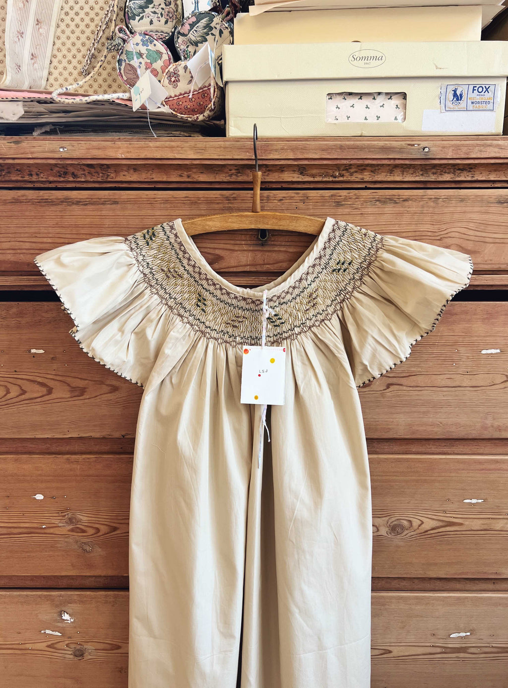 French Madagascan Smock Dress