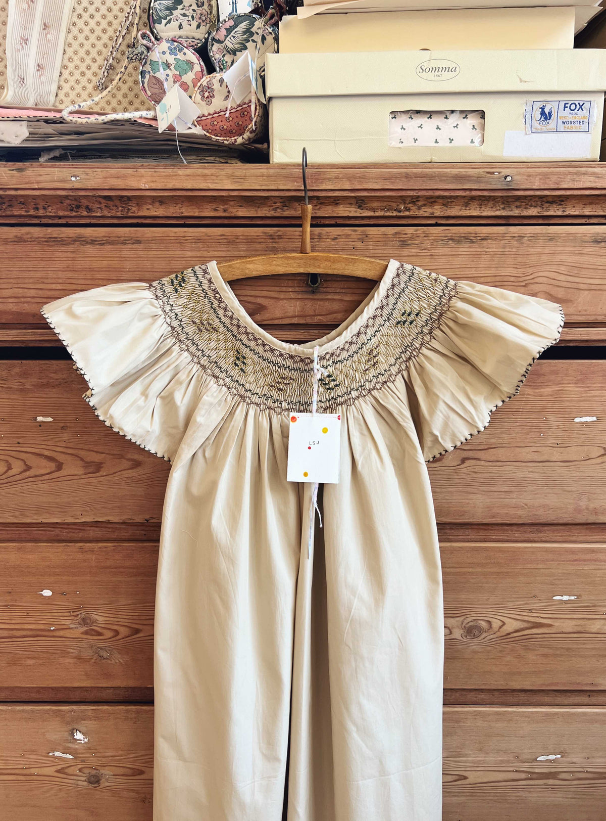 French Madagascan Smock Dress