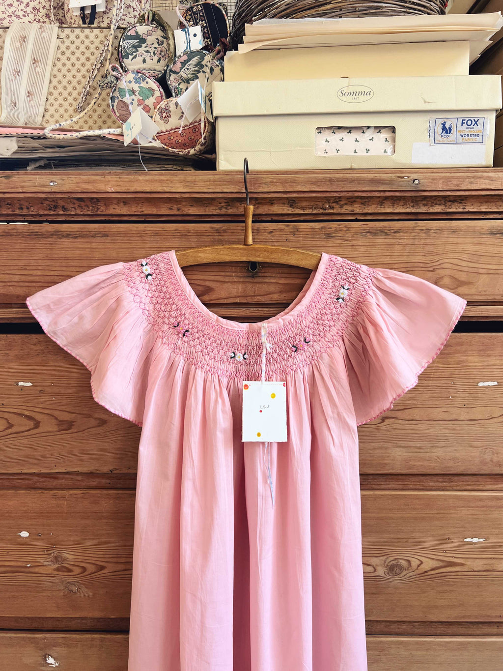 French Madagascan Smock Dress