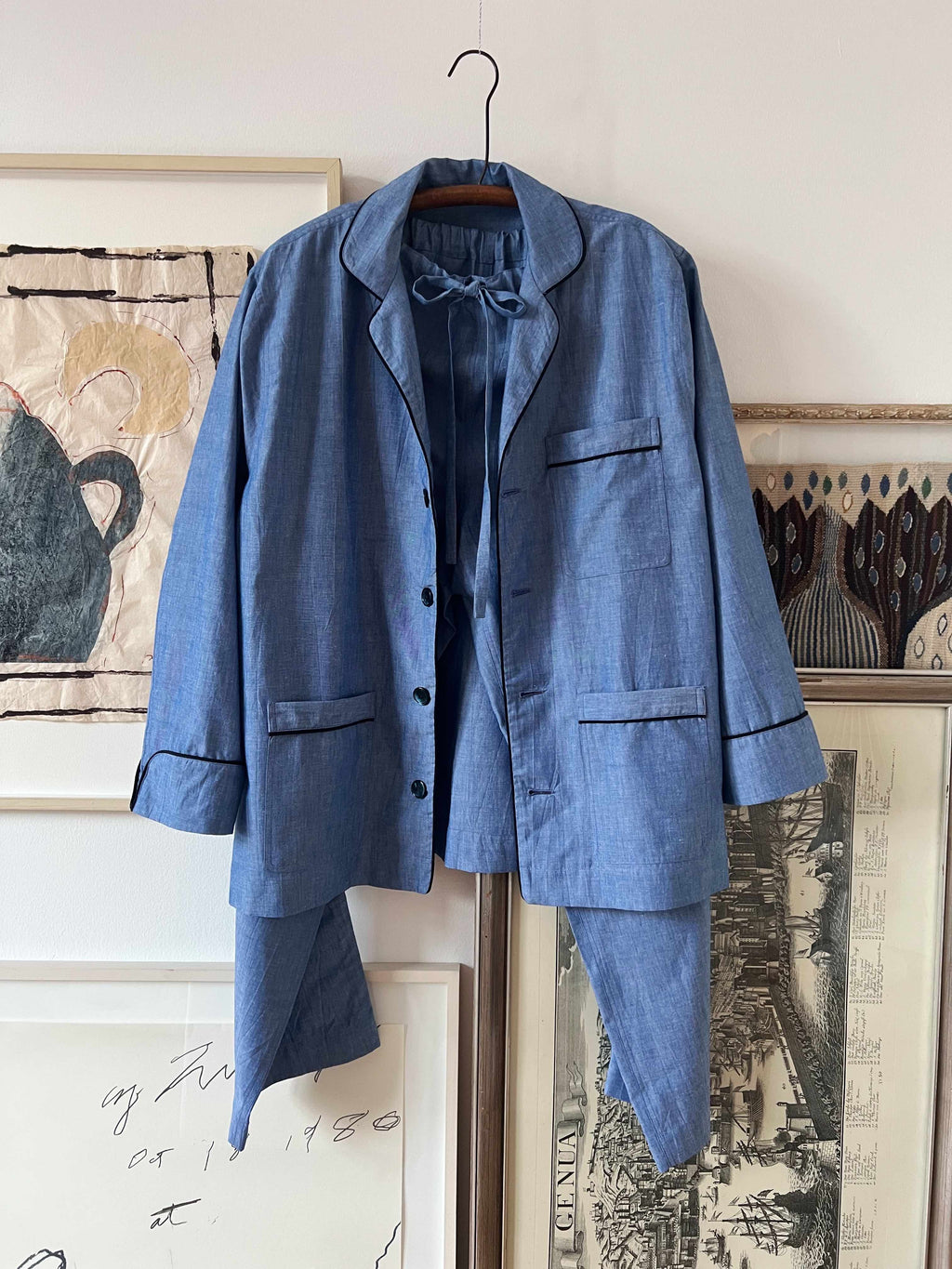 Tailormade Pyjamas Set - French Blue Chambray