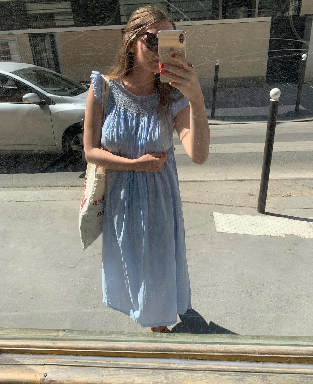French Madagascan Smock Dress