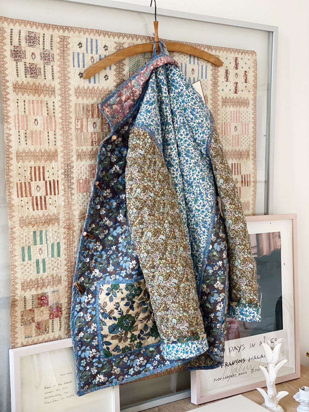 The Replica Quilt Jacket - Meadow - Vintage Liberty of London Wool Tile 1