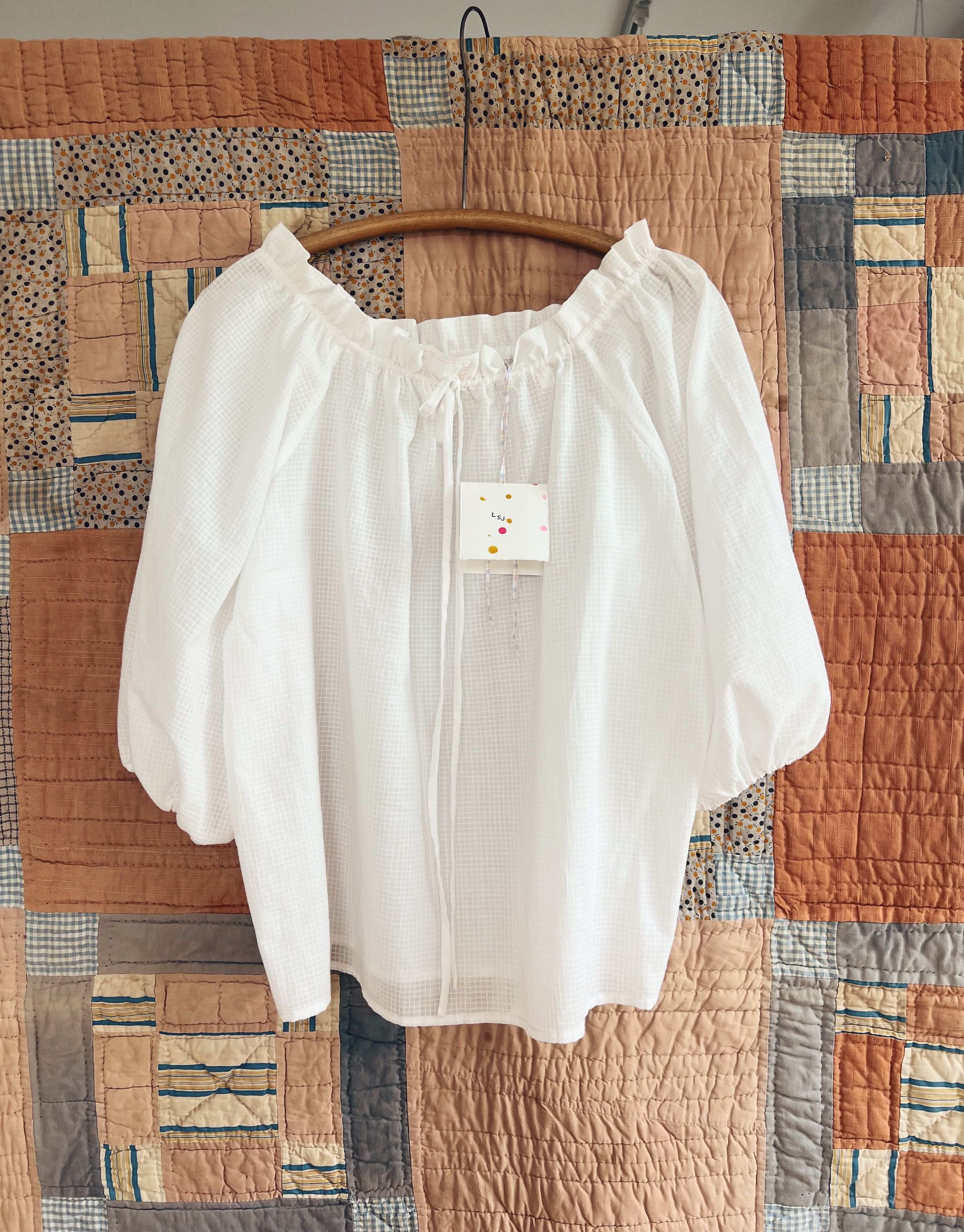 Drawstring Shirt - Handloom Organic Paperlike Cotton