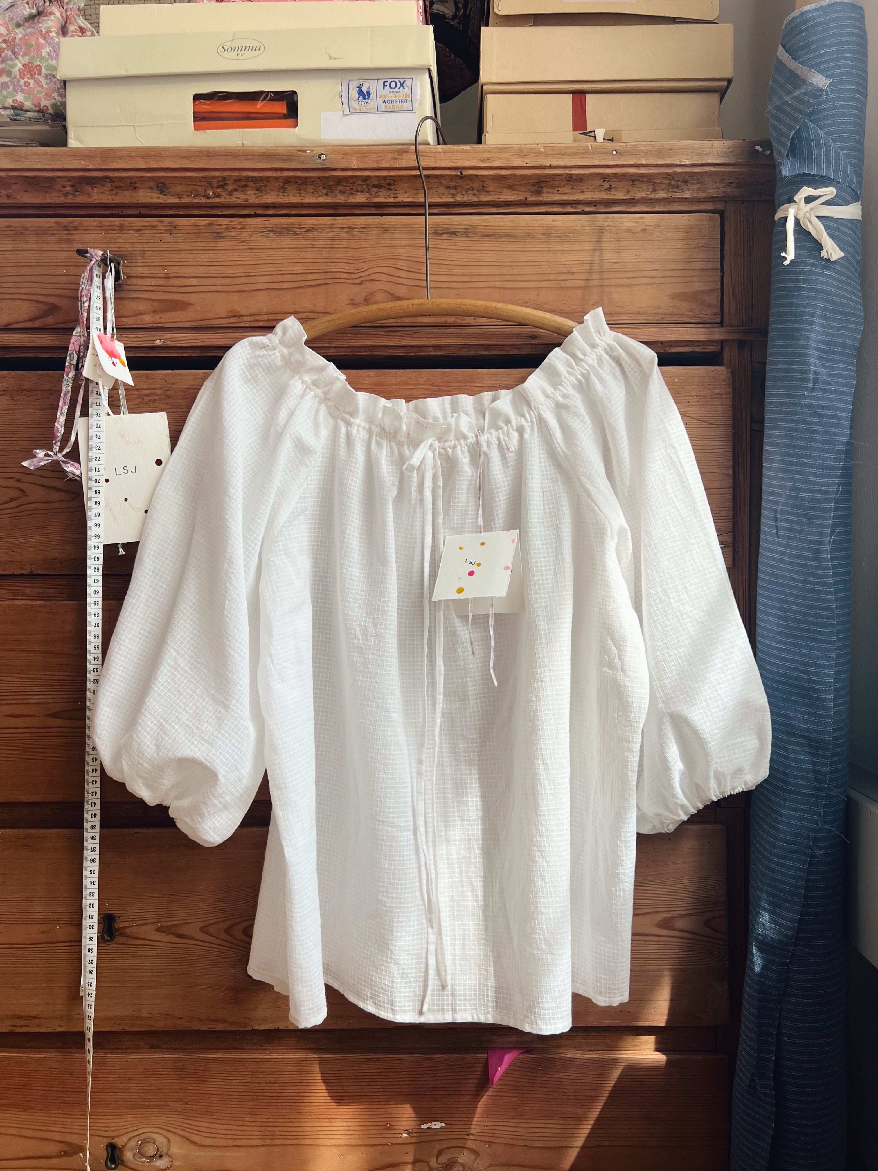Drawstring Shirt - Handloom Organic Paperlike Cotton