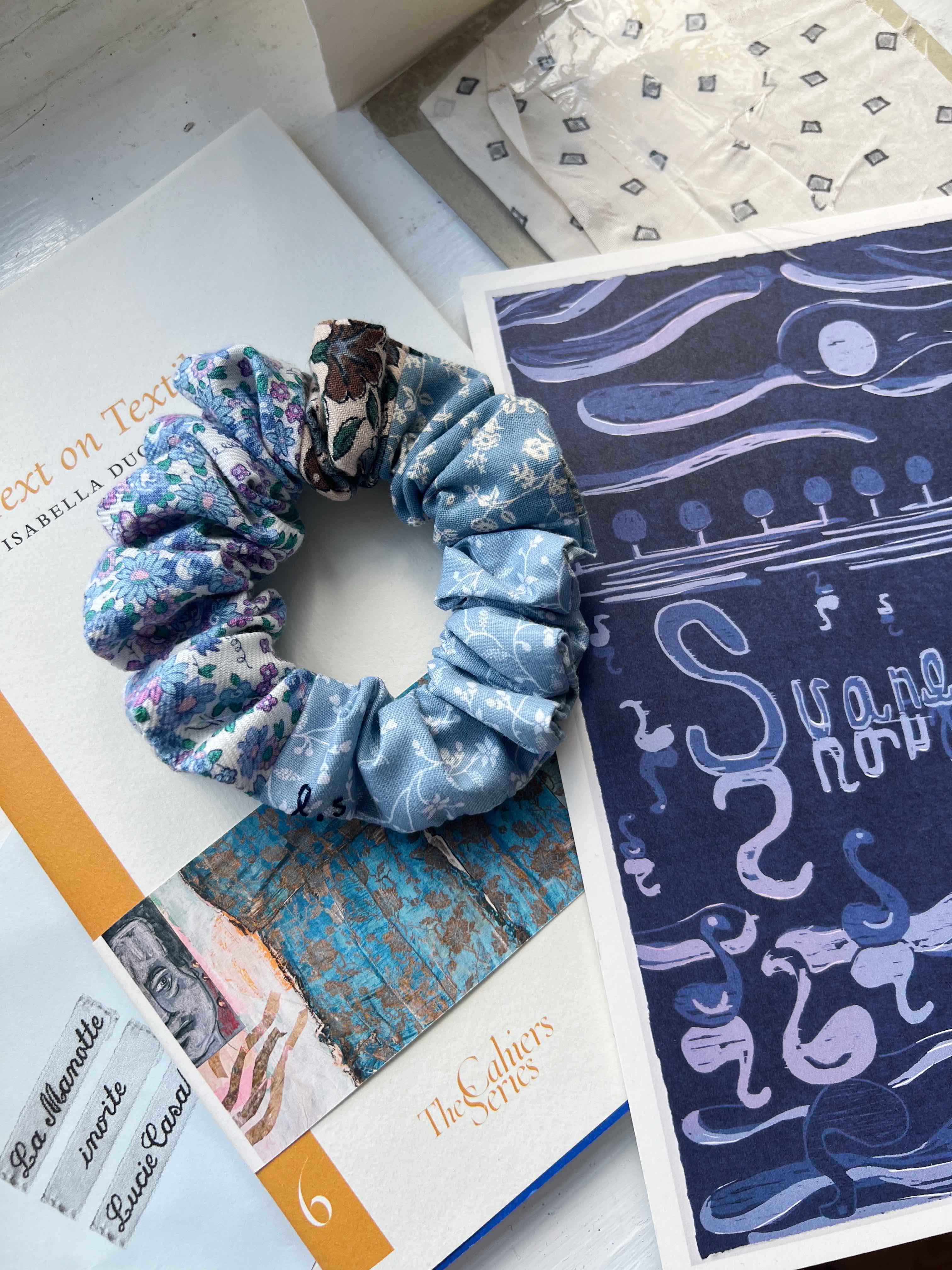 Blue Liberty Wool Patchwork Hair Cloud