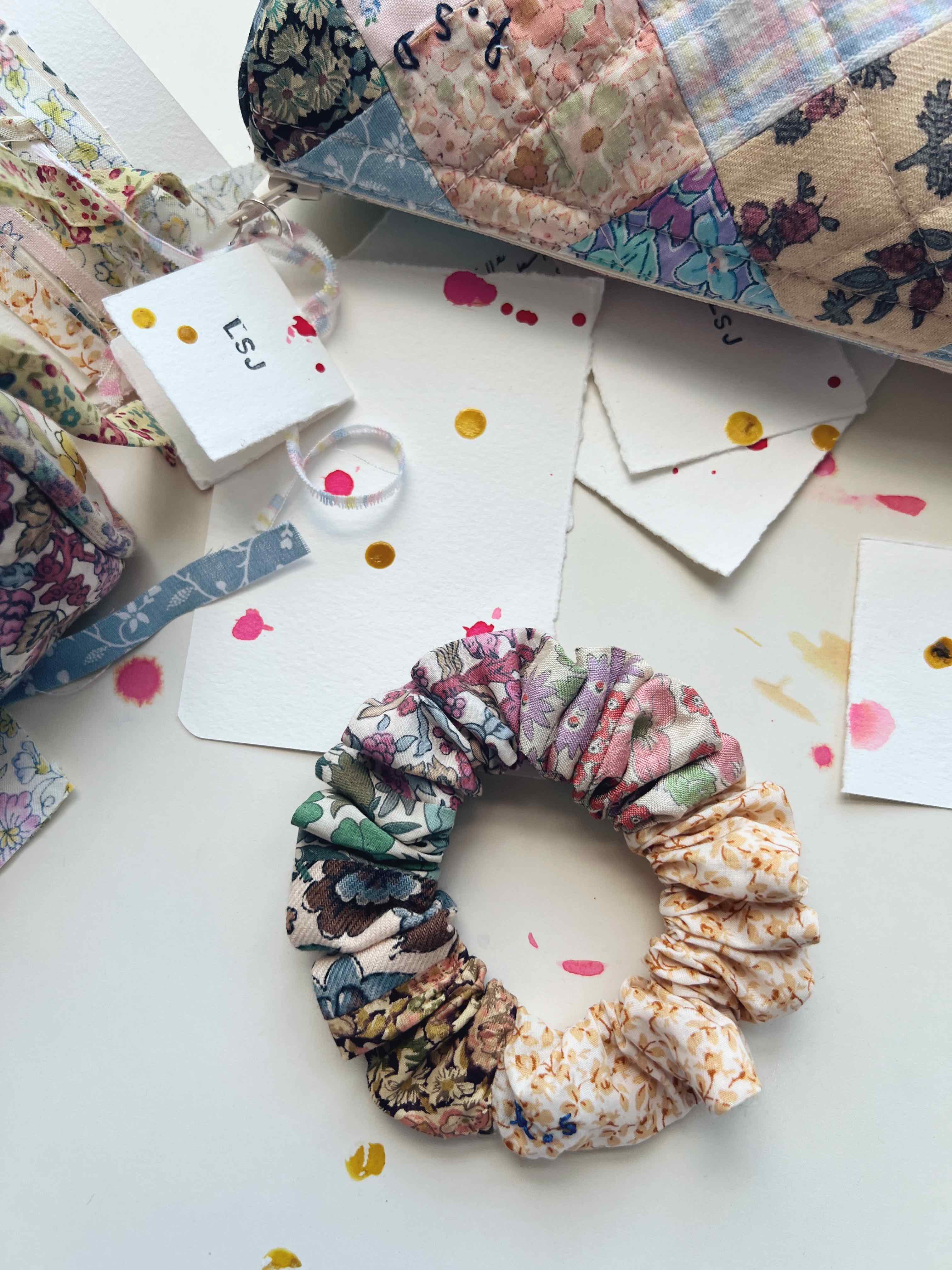 Liberty Silk Taffeta Patchwork Hair Cloud
