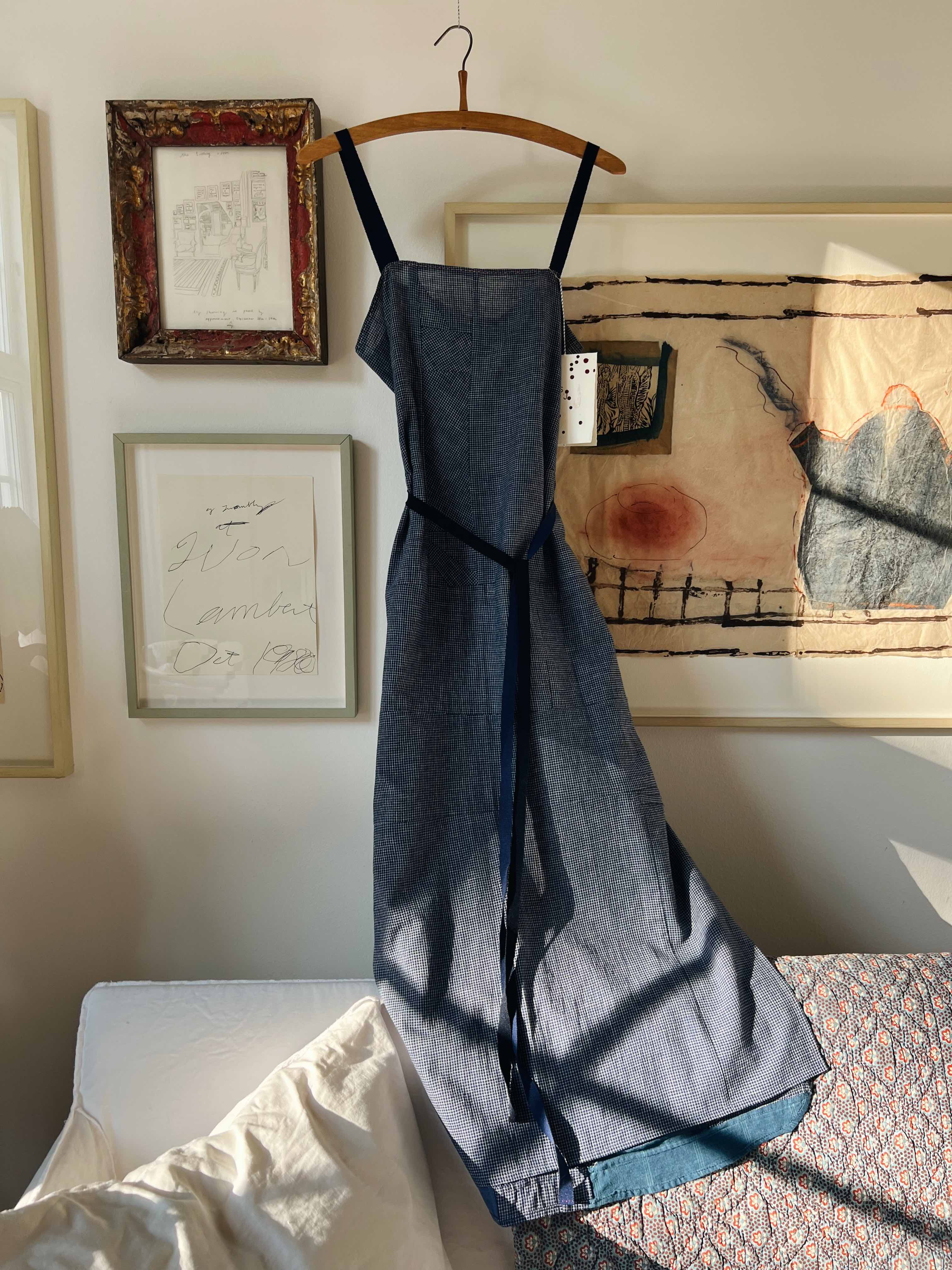 Slip Dress - Checkered Indigo Patchwork