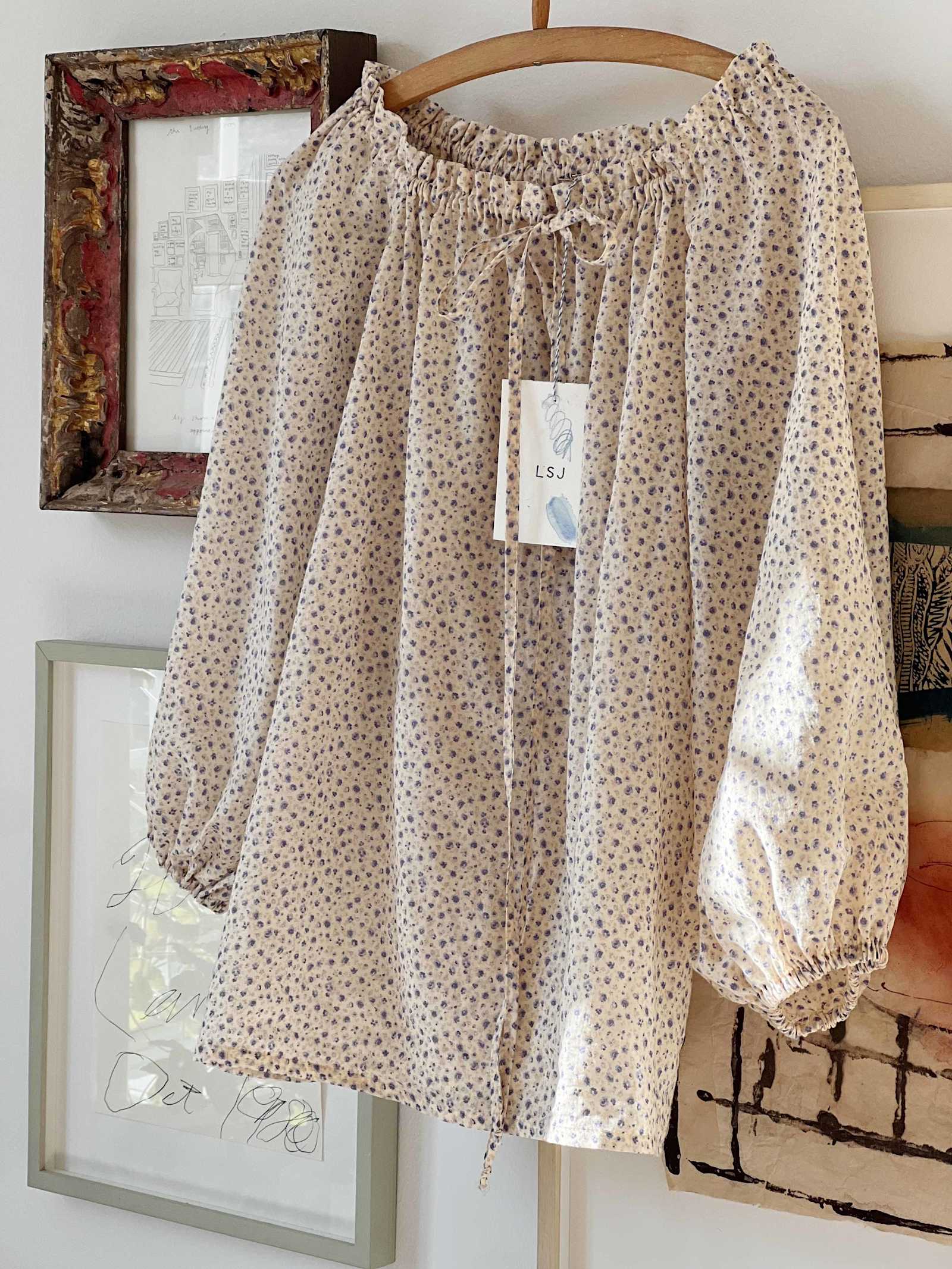 Drawstring blue floral - tile 3