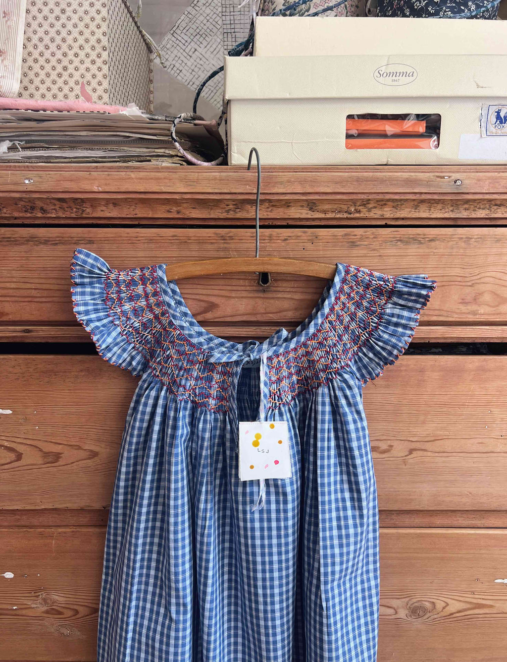 French Madagascan Smock Dress