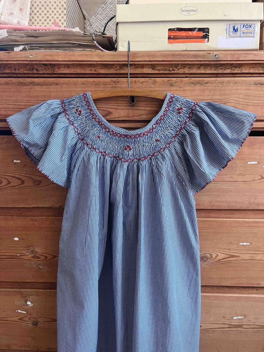 French Madagascan Smock Dress