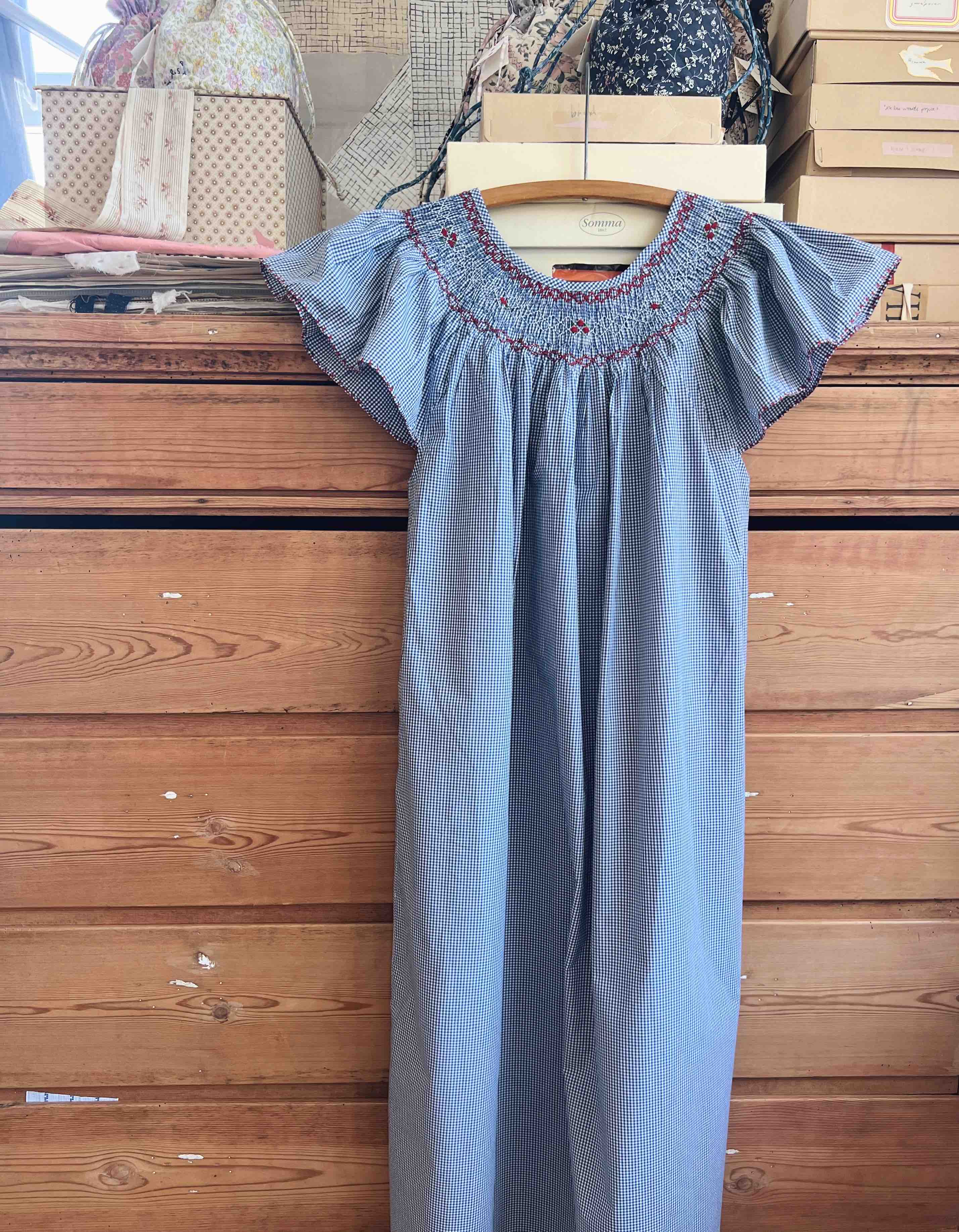 French Madagascan Smock Dress