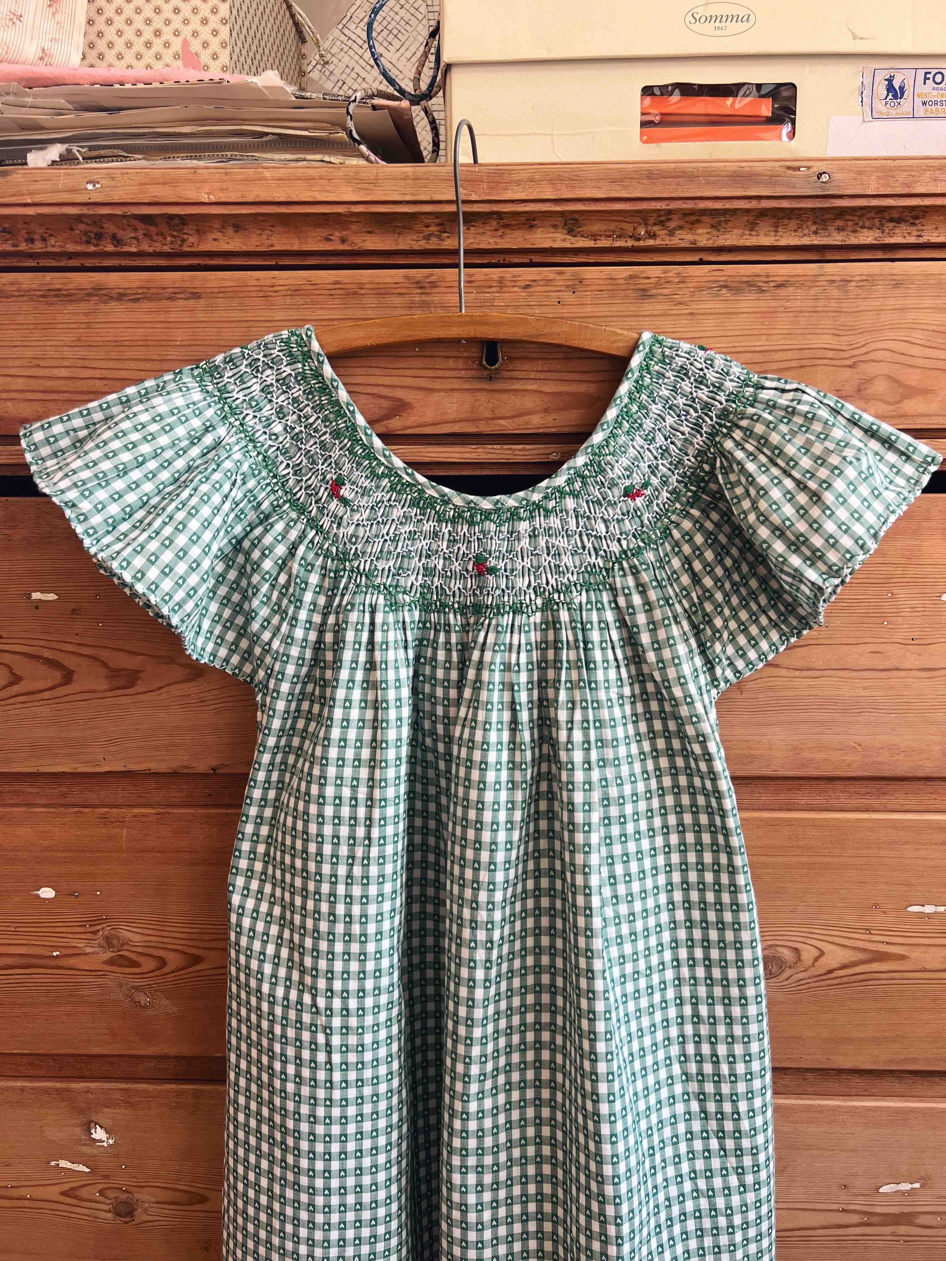 French Madagascan Smock Dress