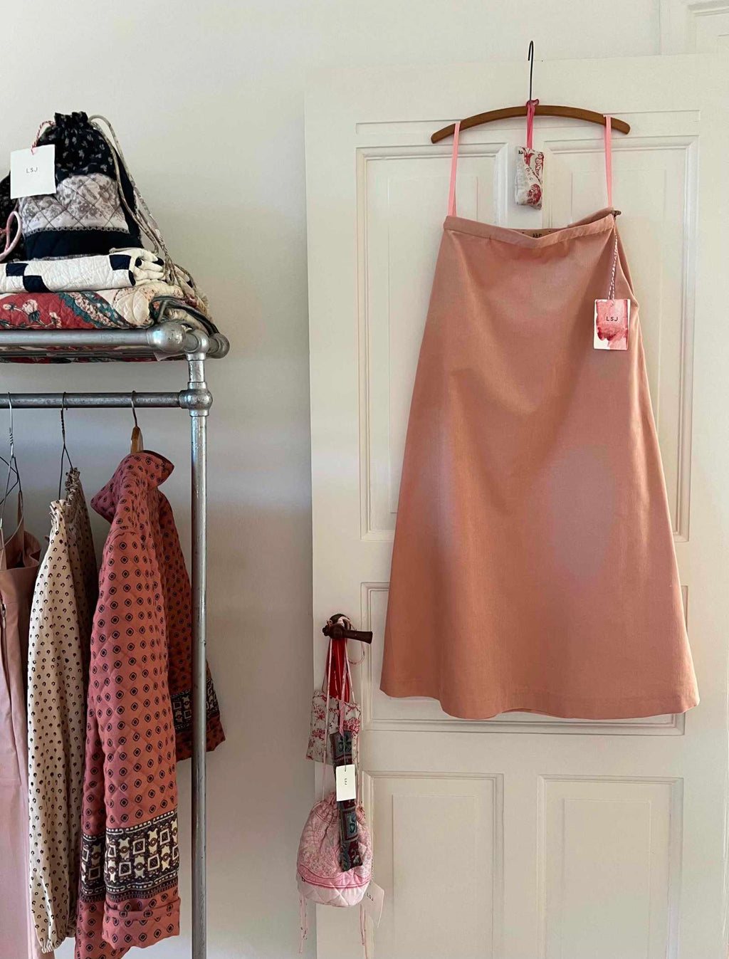Sophia Skirt - Apricot Baby Corduroy Wrap