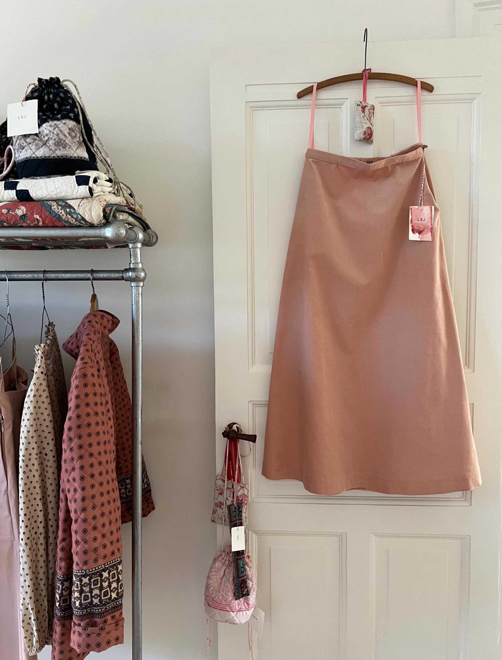 Sophia Skirt - Apricot Baby Corduroy Wrap