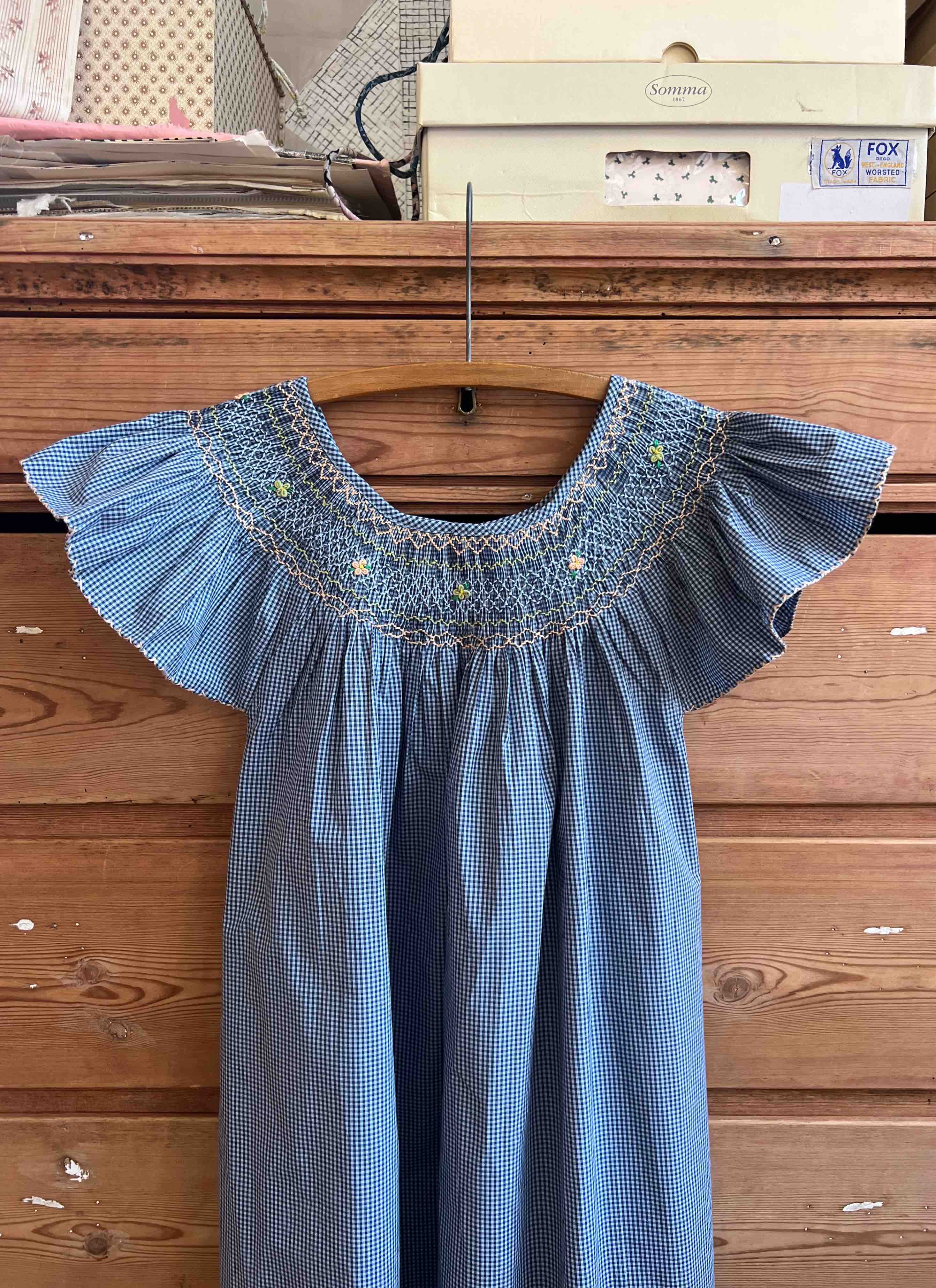 French Madagascan Smock Dress
