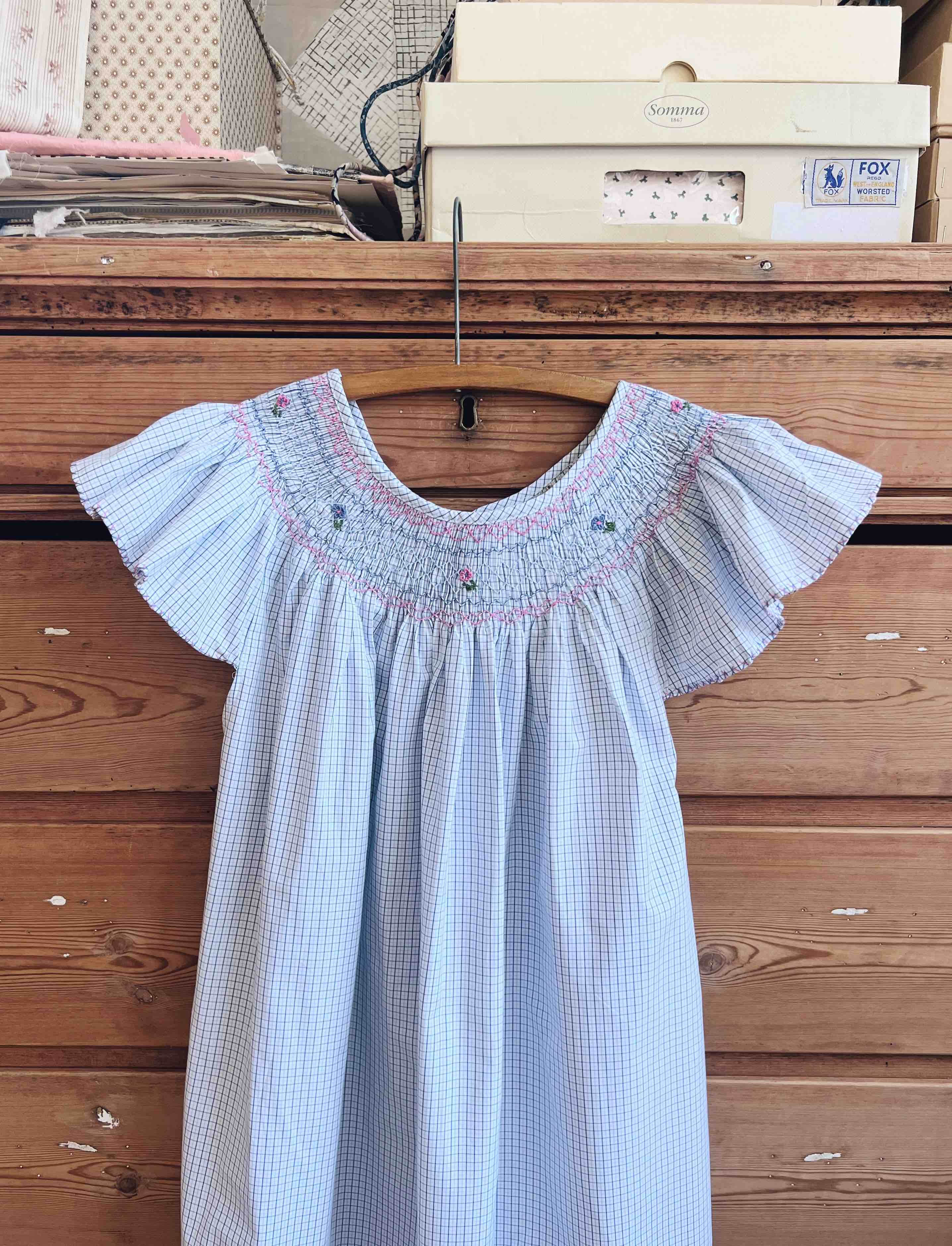 French Madagascan Smock Dress