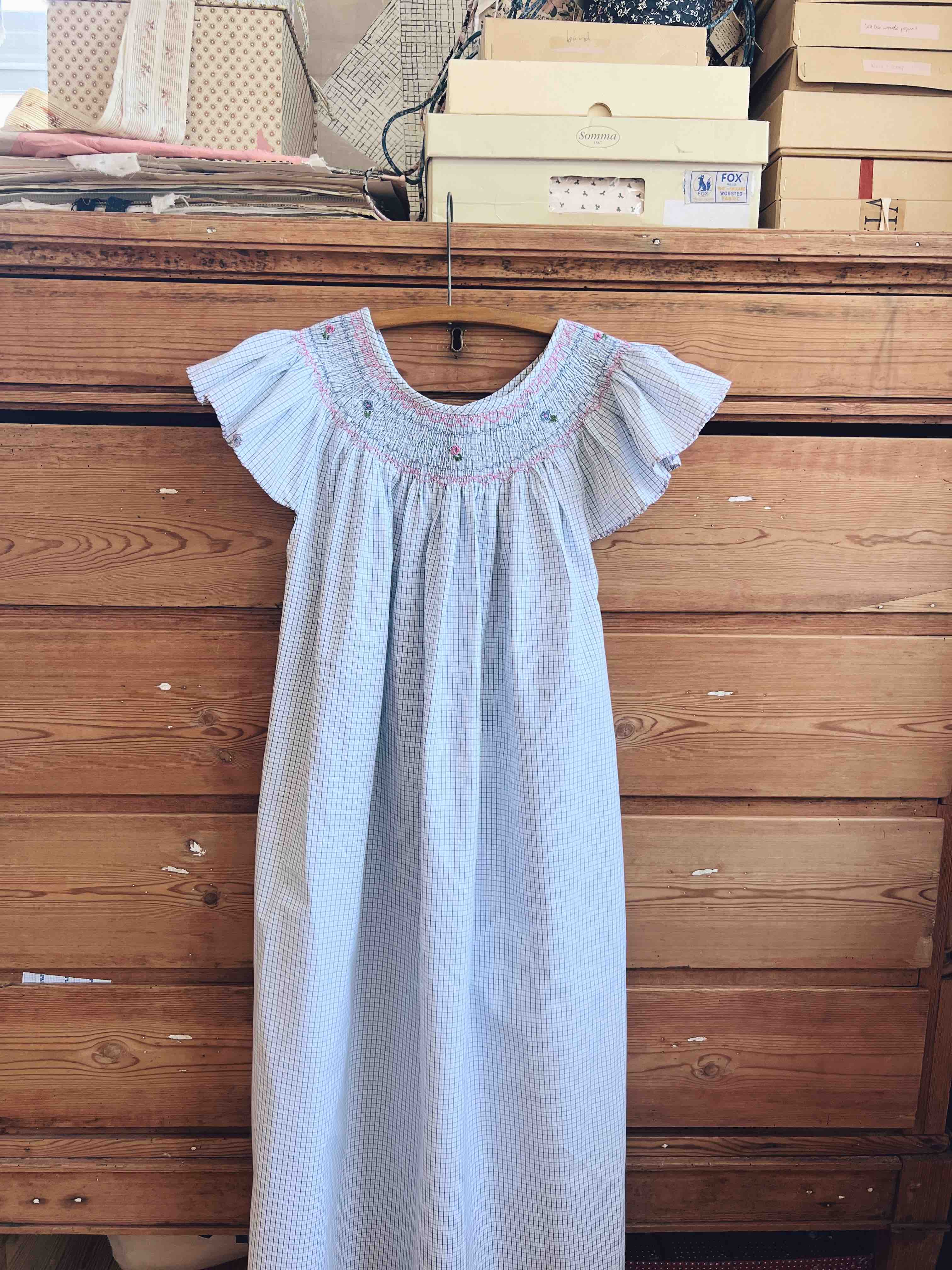French Madagascan Smock Dress