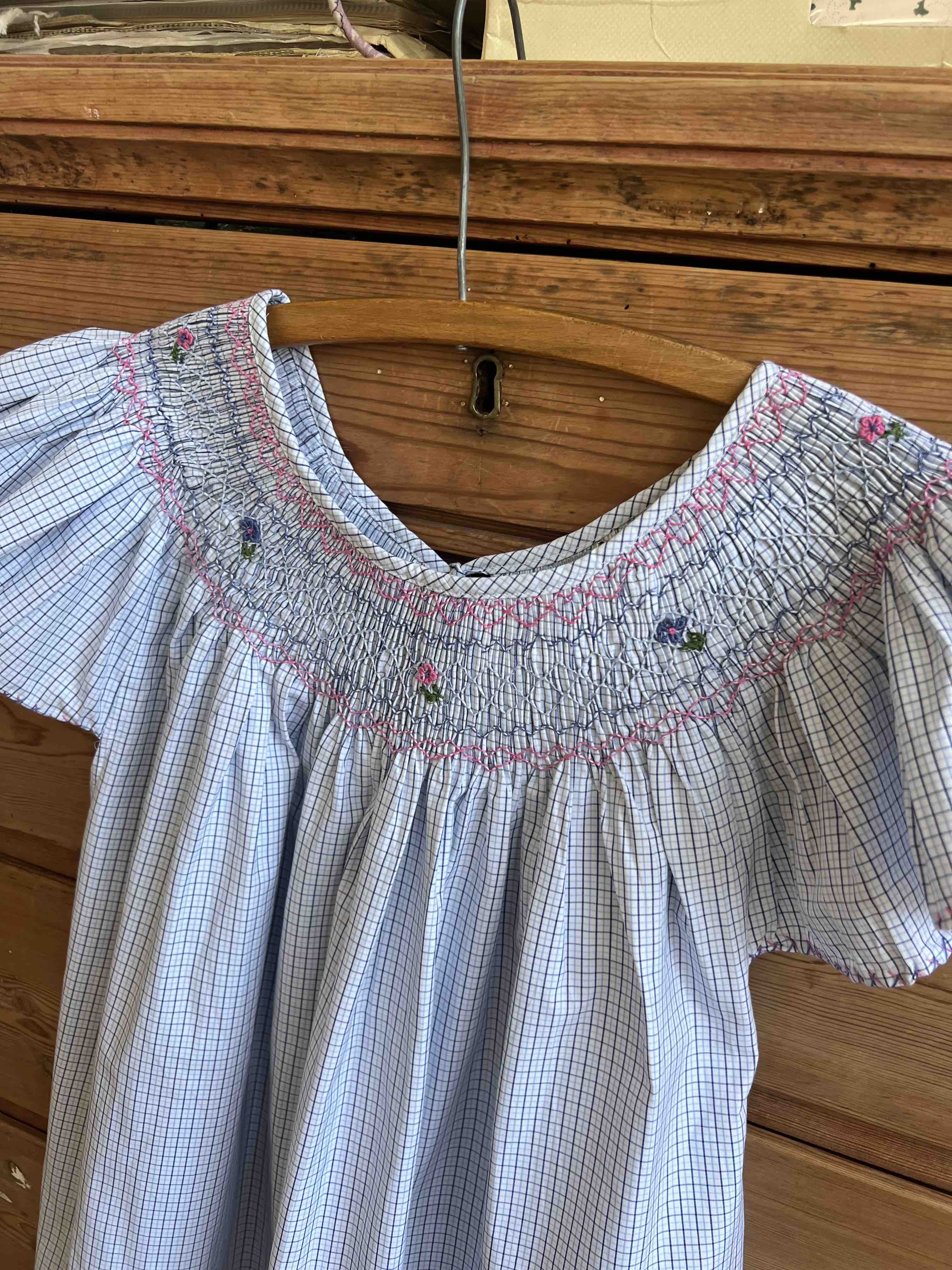French Madagascan Smock Dress