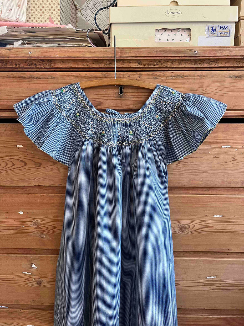 French Madagascan Smock Dress