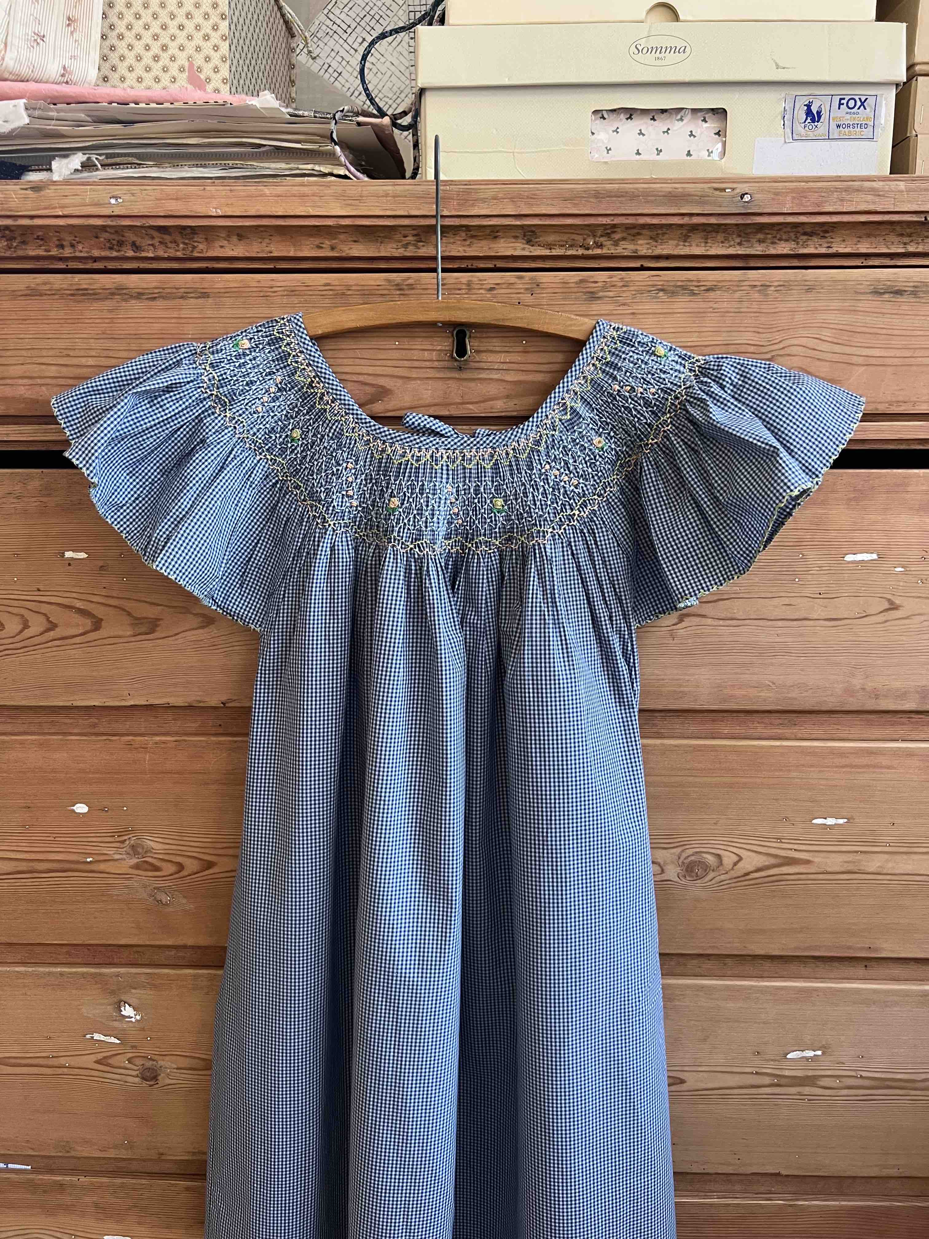 French Madagascan Smock Dress
